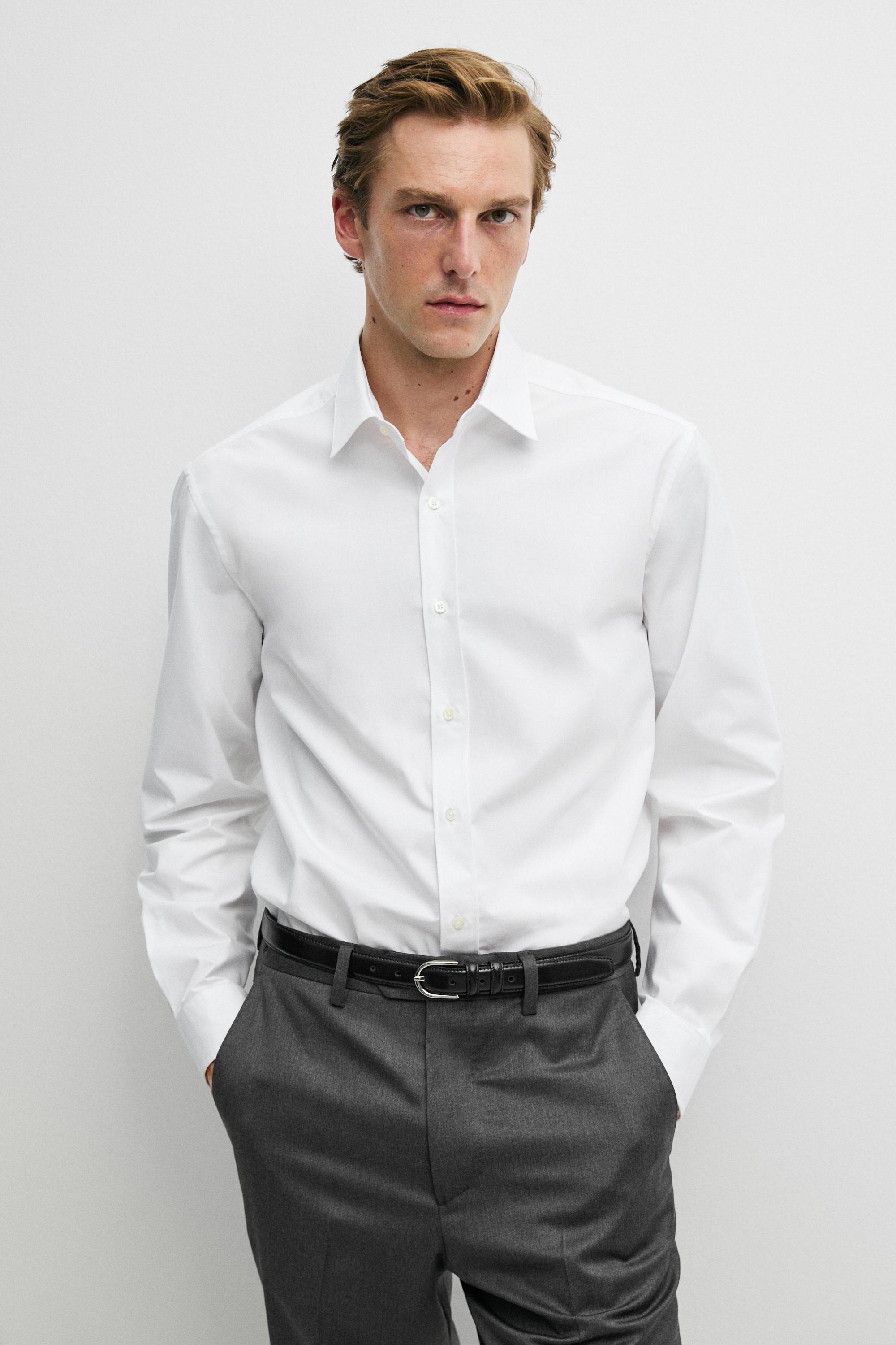 100% cotton relaxed fit shirt White