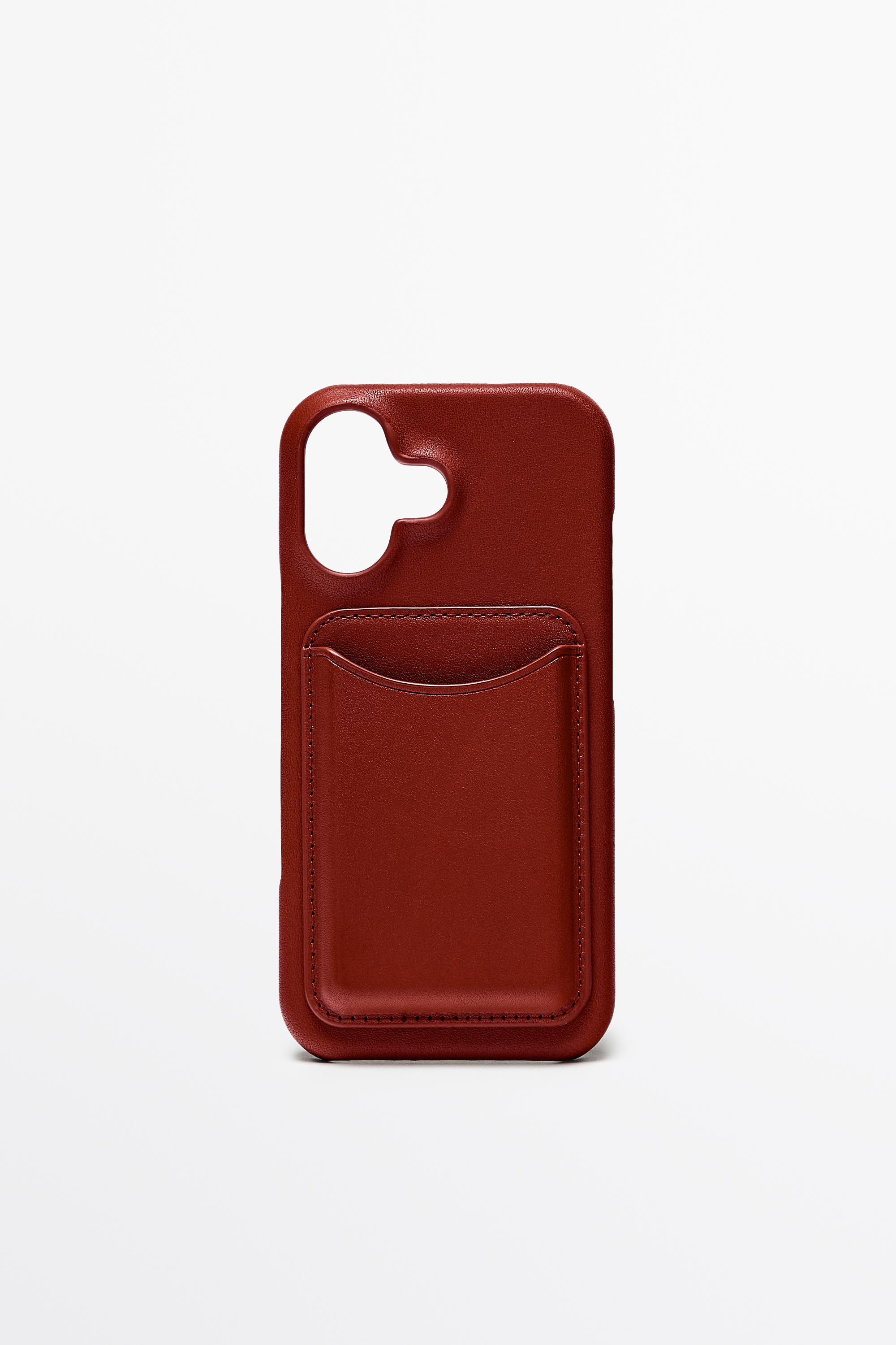Nappa leather iPhone 17 case Red