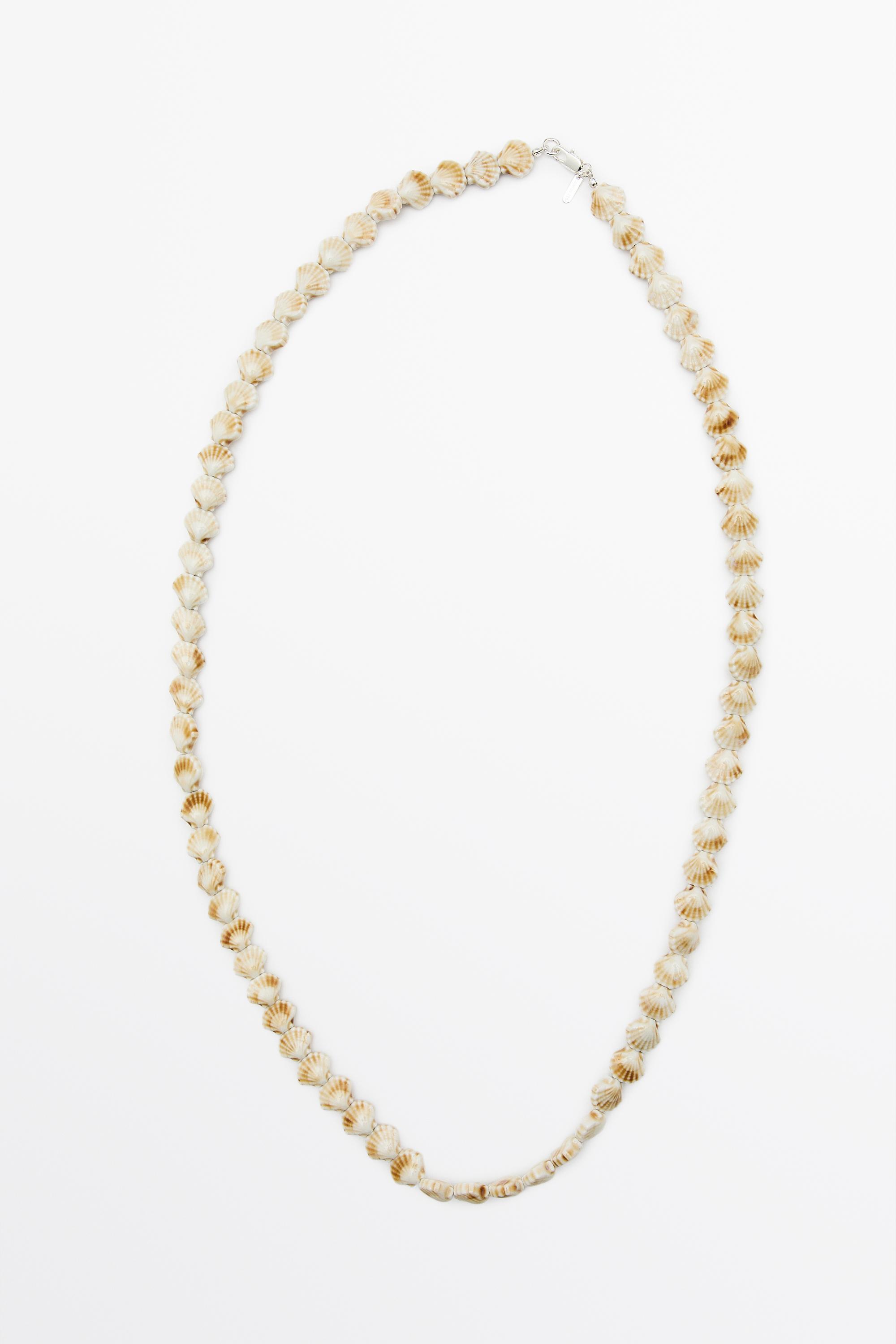 Ceramic seashell necklace Cream
