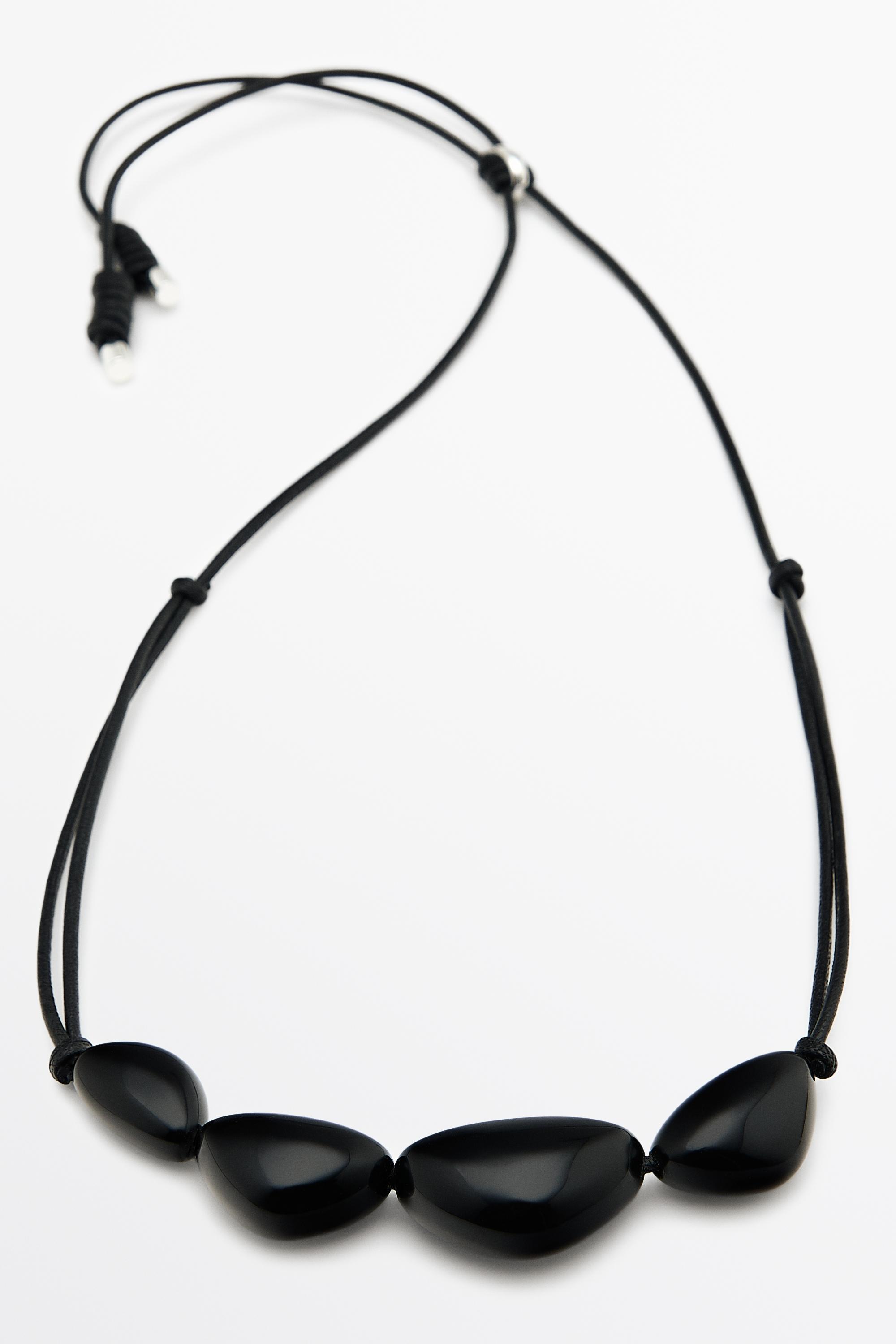Gemstone necklace Black