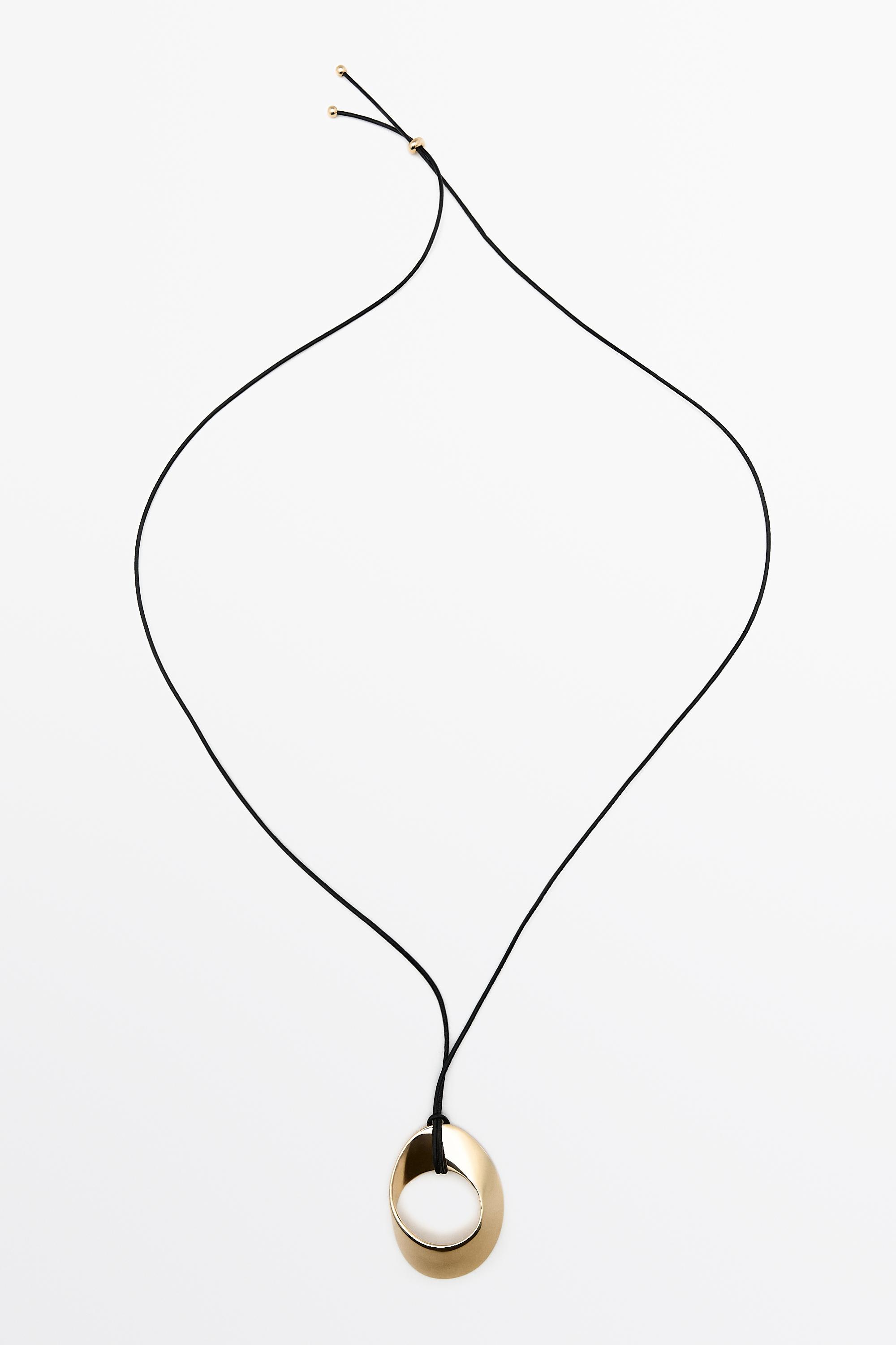 Twist hoop necklace Golden