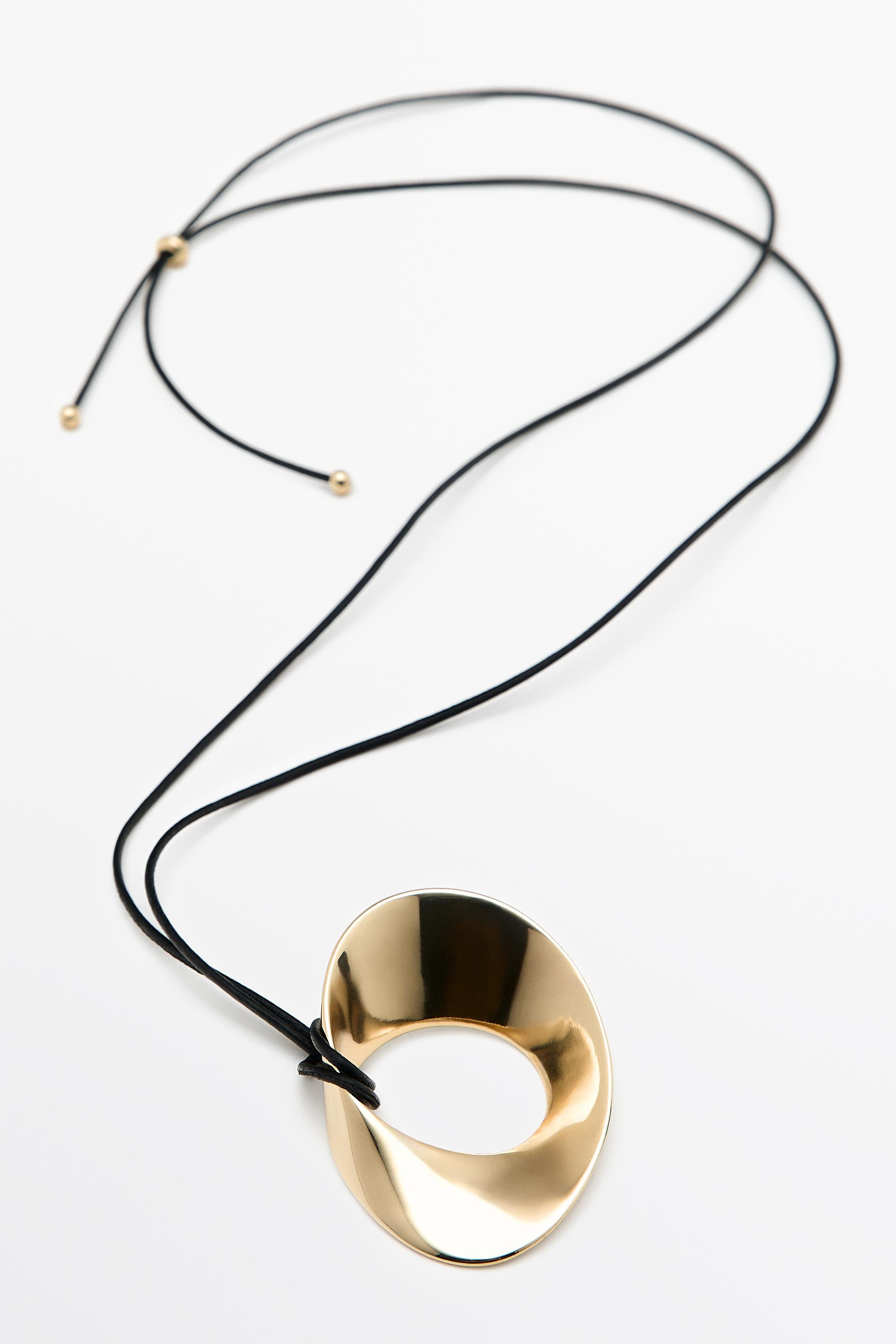 Twist hoop necklace Golden