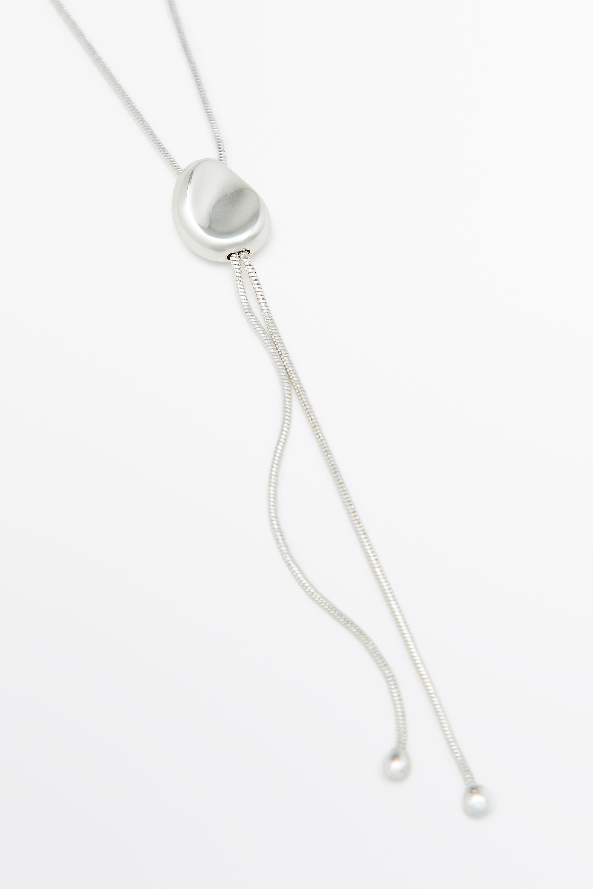Lariat necklace Silver