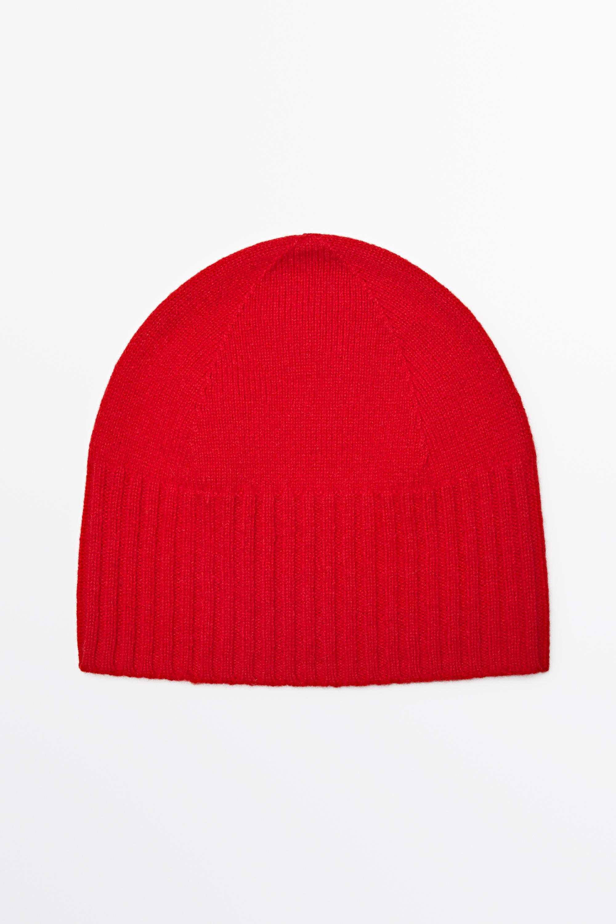 Wool and cashmere knit beanie Red