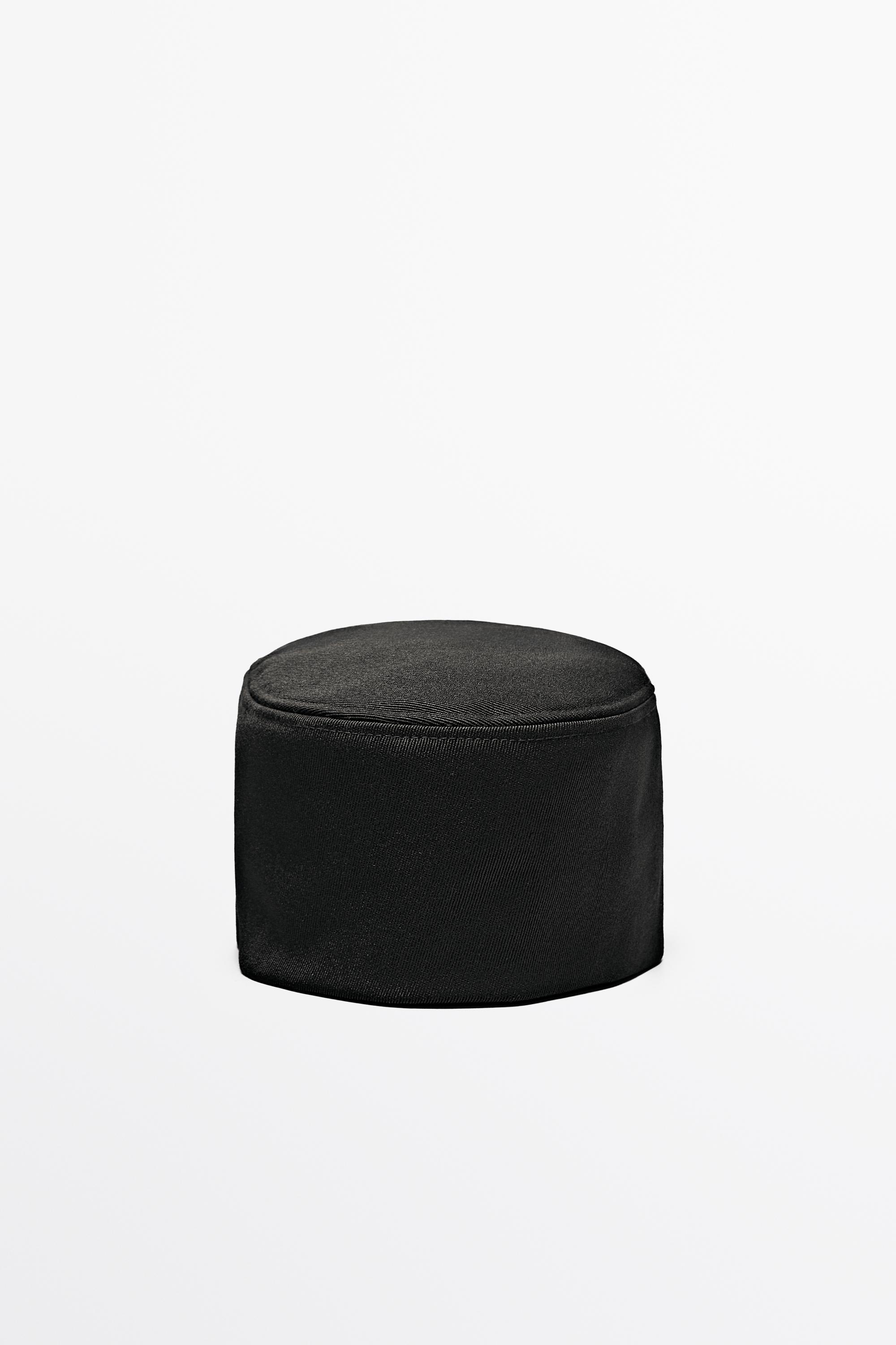 Wool blend cap Black