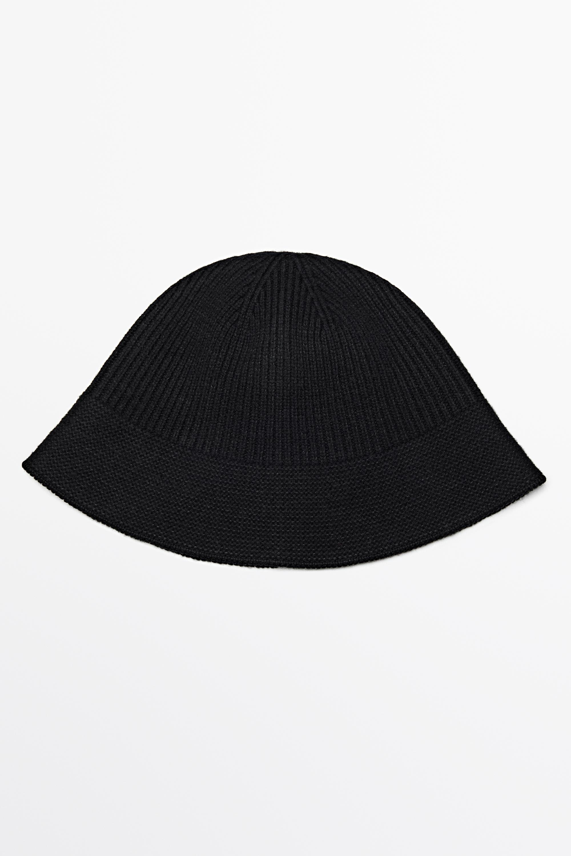 Wool blend bucket hat Black