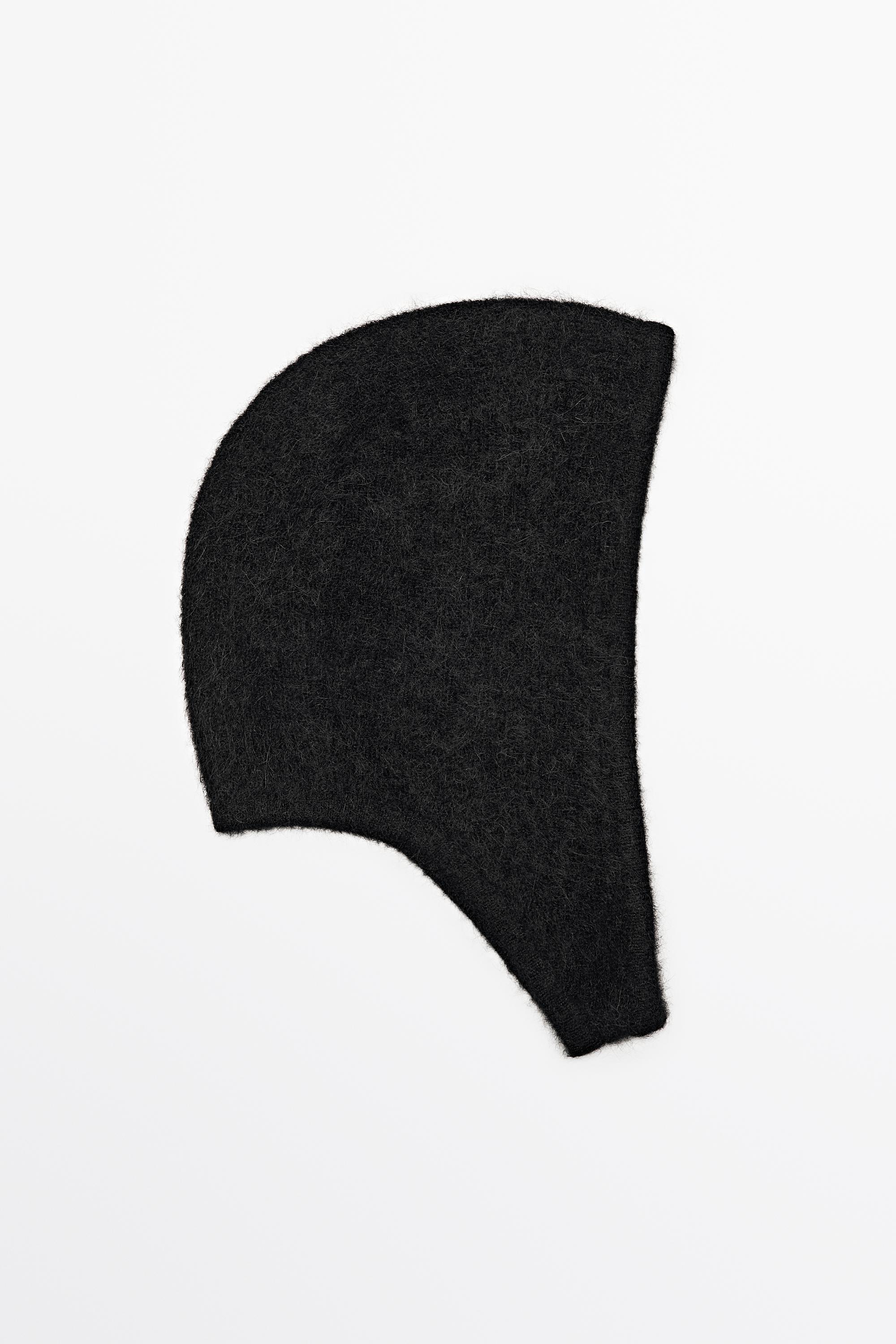 Alpaca blend knit beanie Black