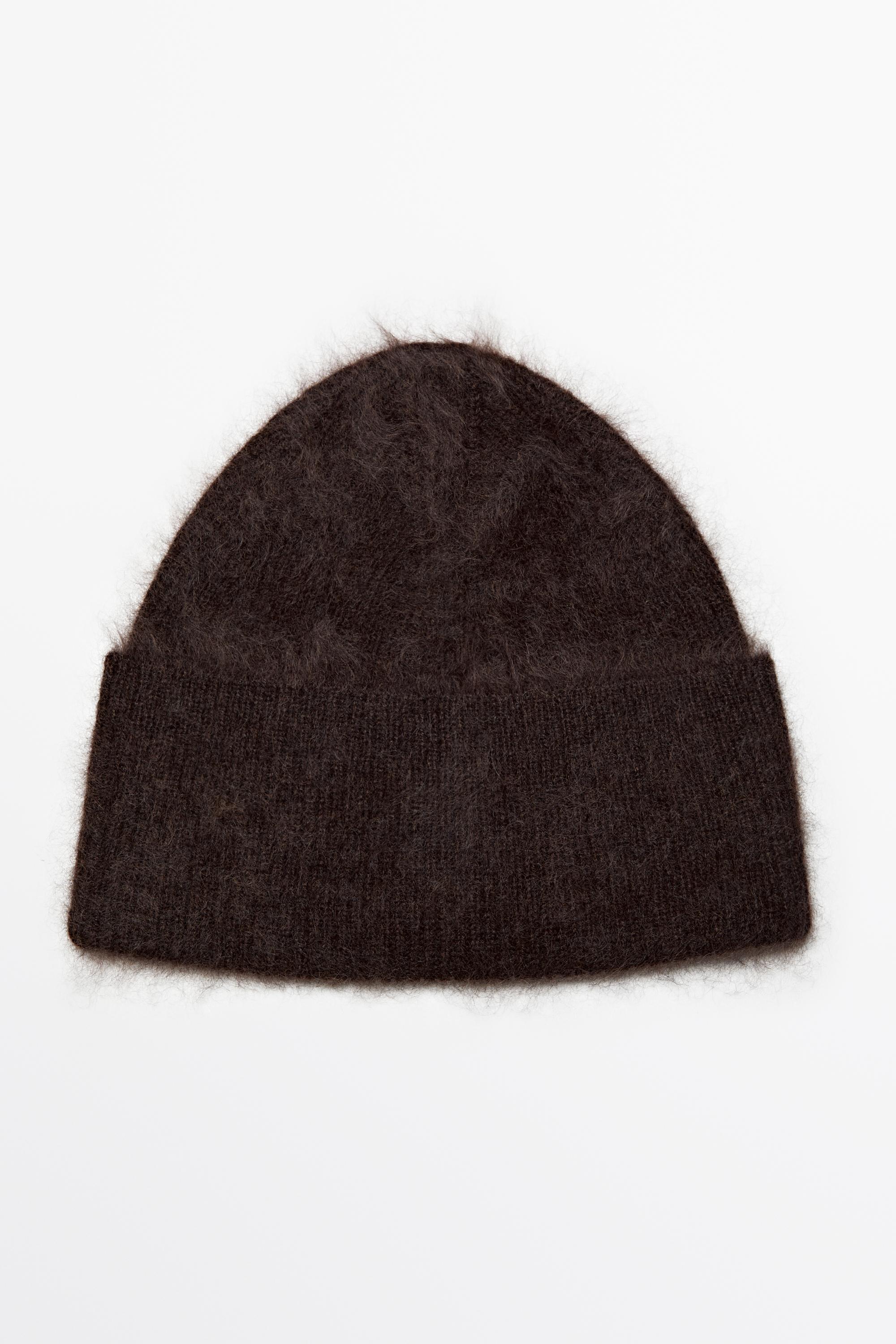 100% cashmere knit beanie Brown