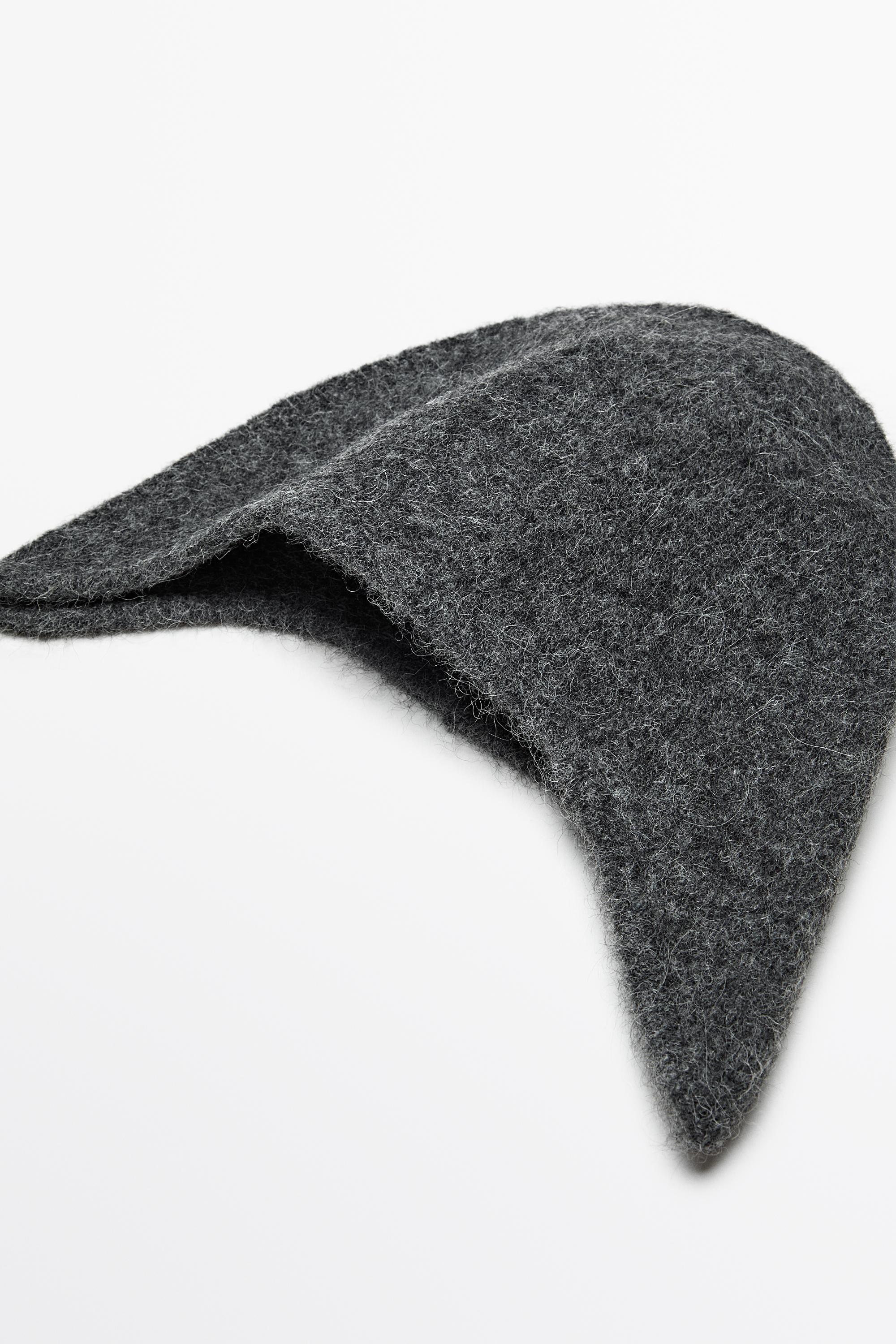 Alpaca-blend knit beanie Grey