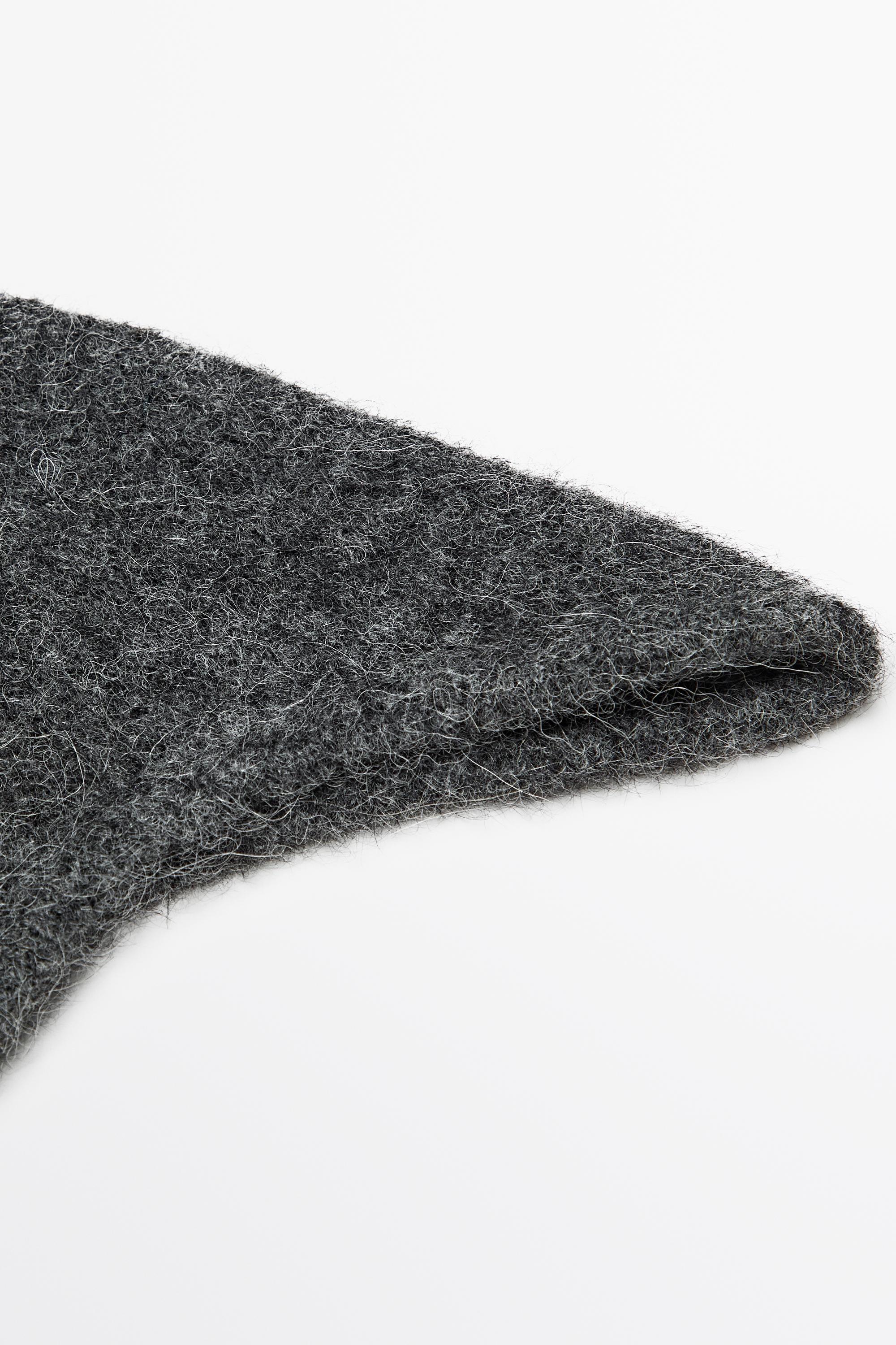 Alpaca-blend knit beanie Grey