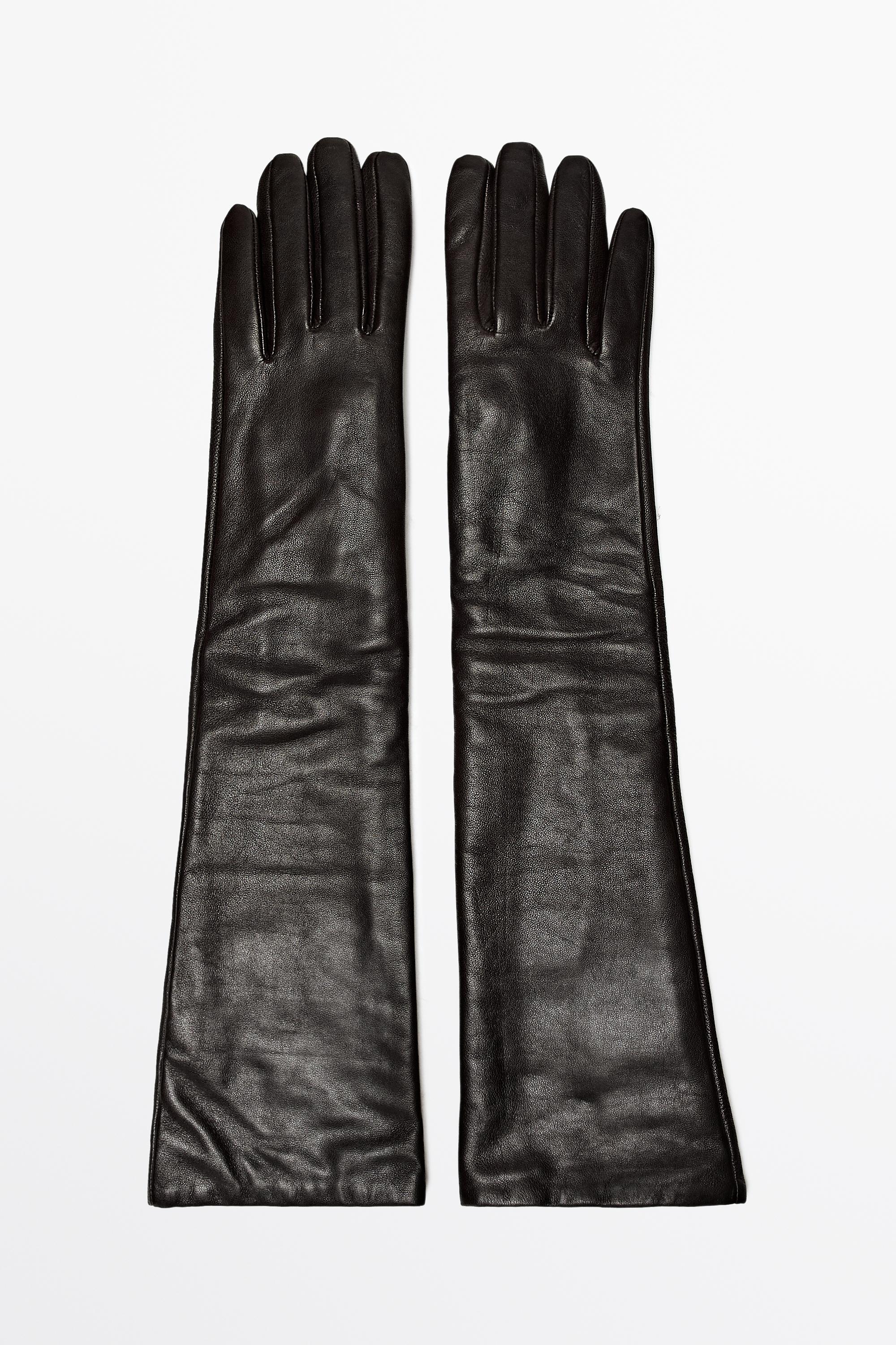 Long nappa leather gloves Brown
