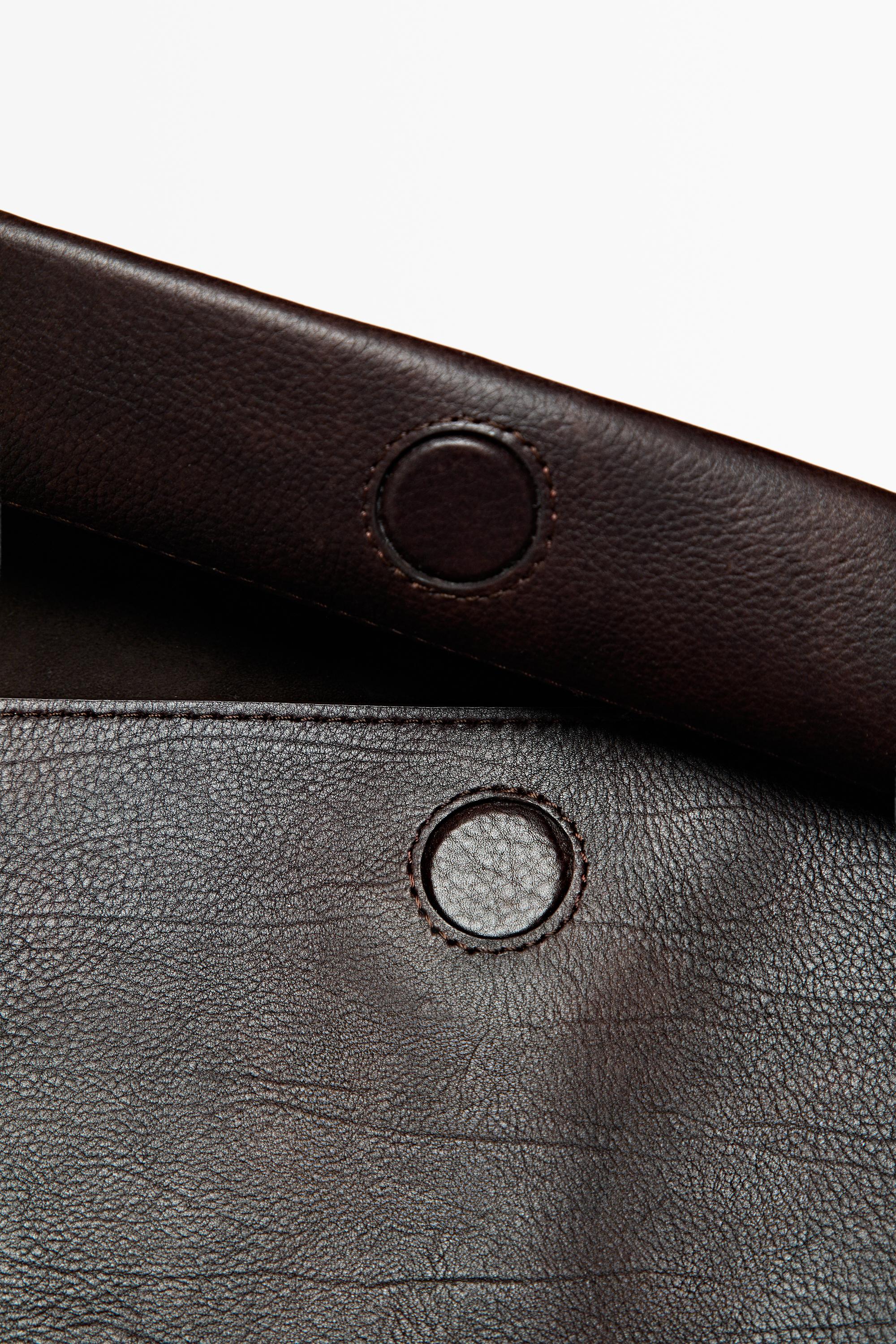 Nappa leather iPad case Brown