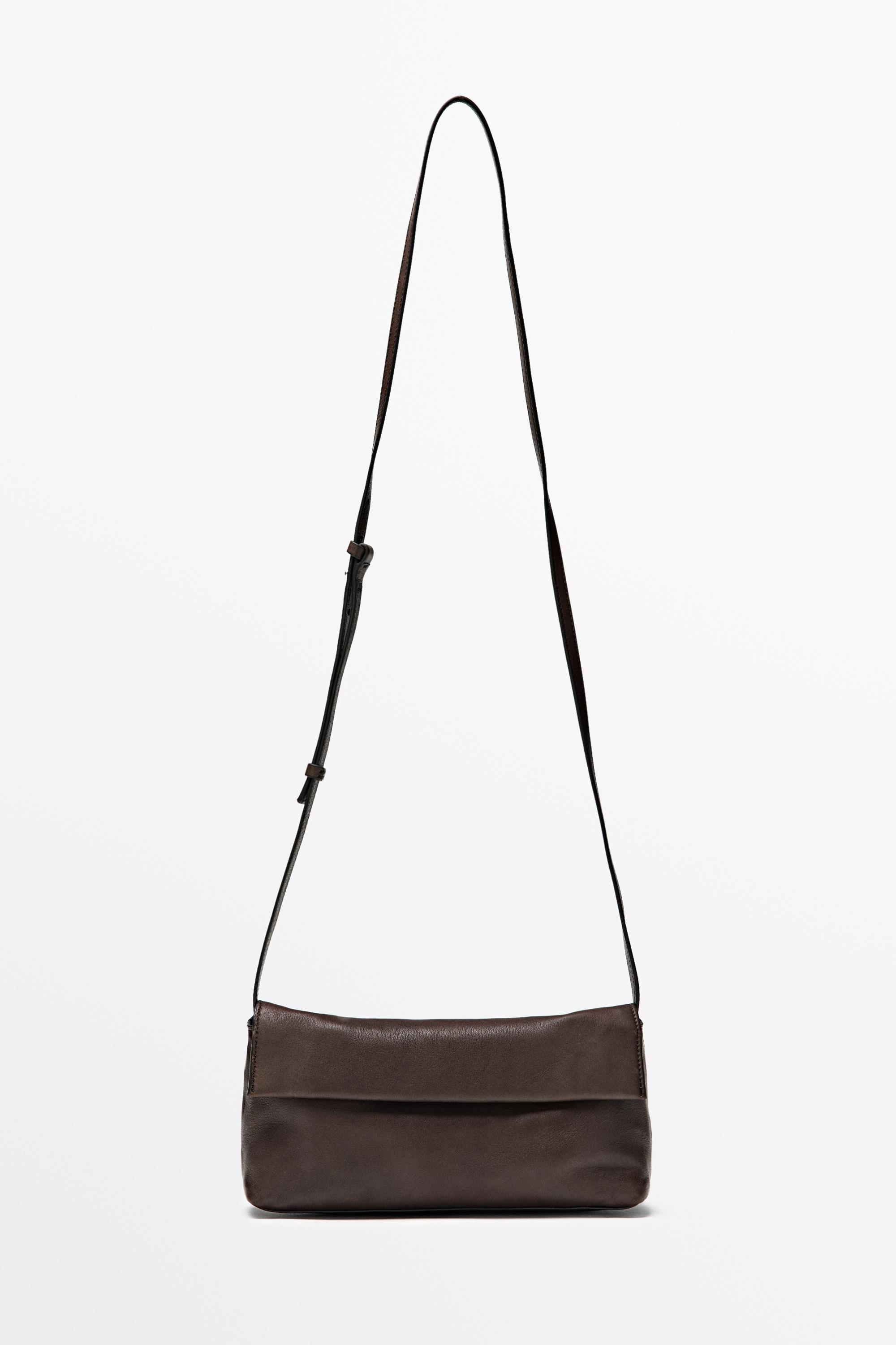 Nappa leather crossbody bag Brown