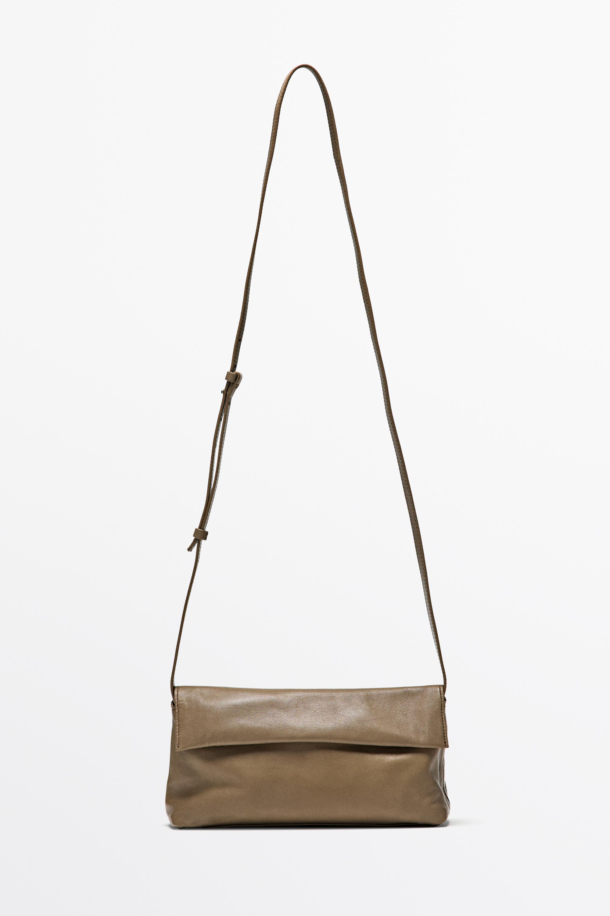 Nappa leather crossbody bag Mole Brown