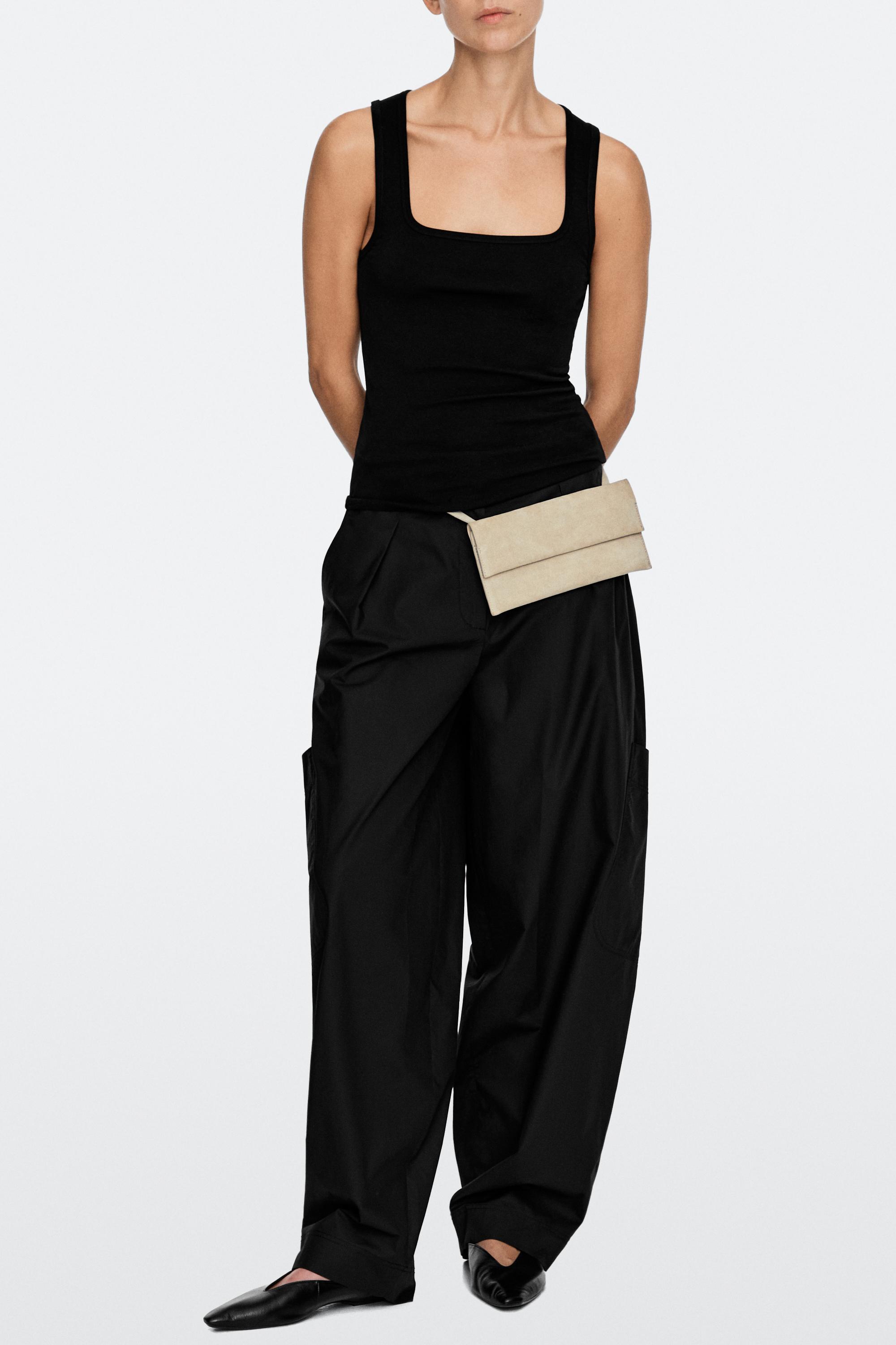 Suede leather shoulder bag Ecru