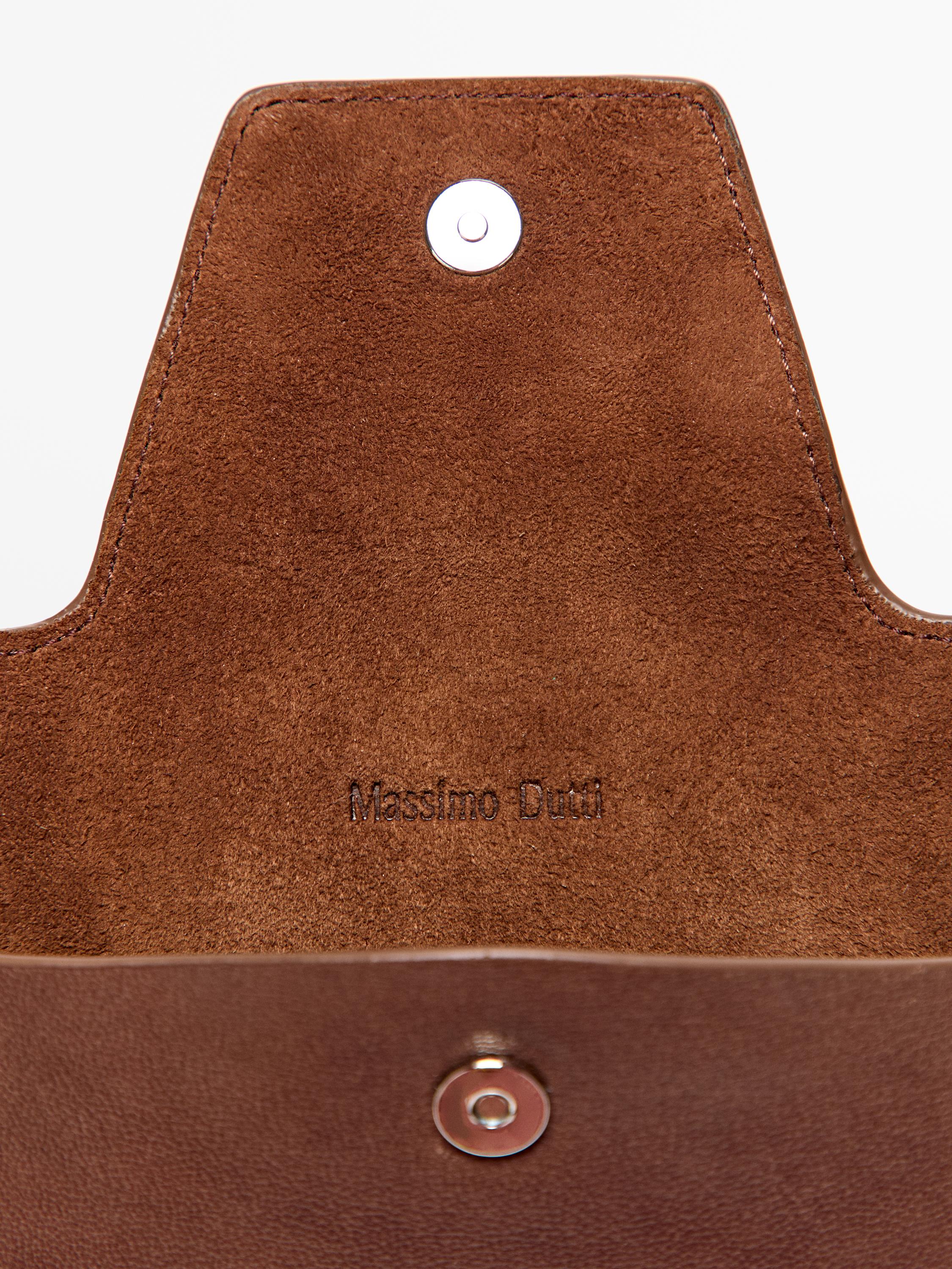 Nappa leather sunglasses case Brown