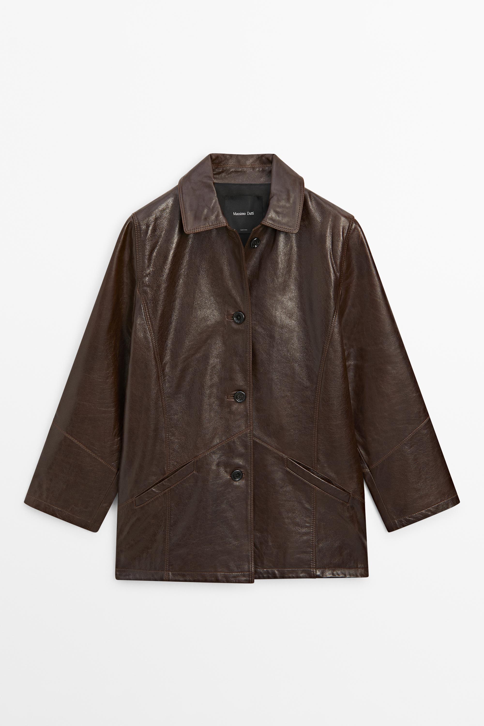 Nappa leather jacket Brown
