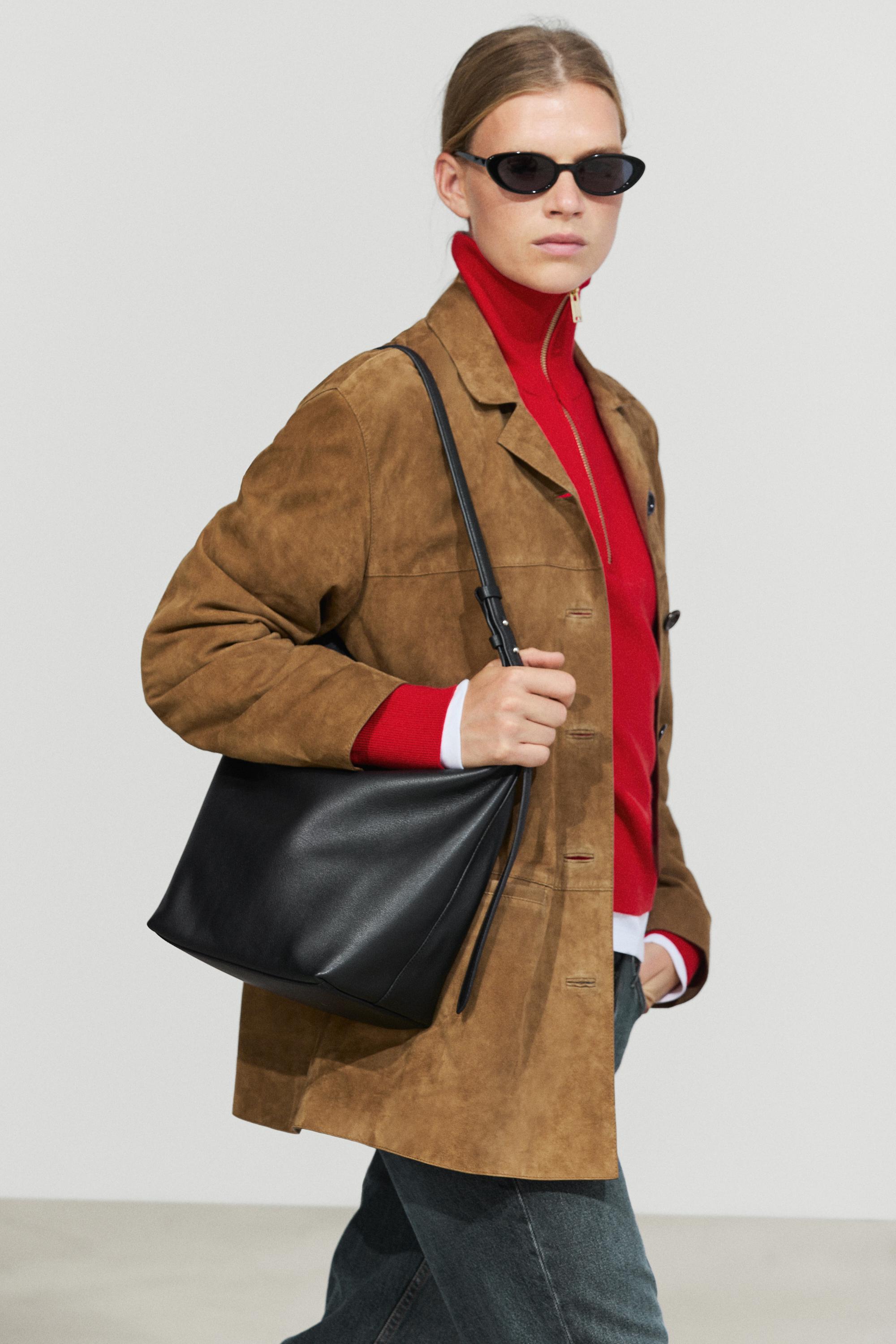 Suede lapel blazer Sand