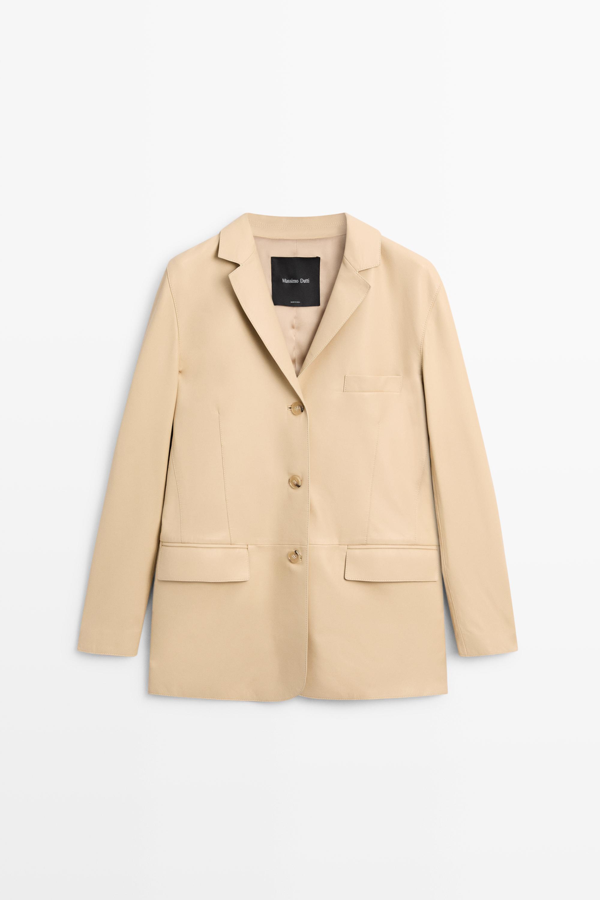 Nappa leather blazer Vanilla