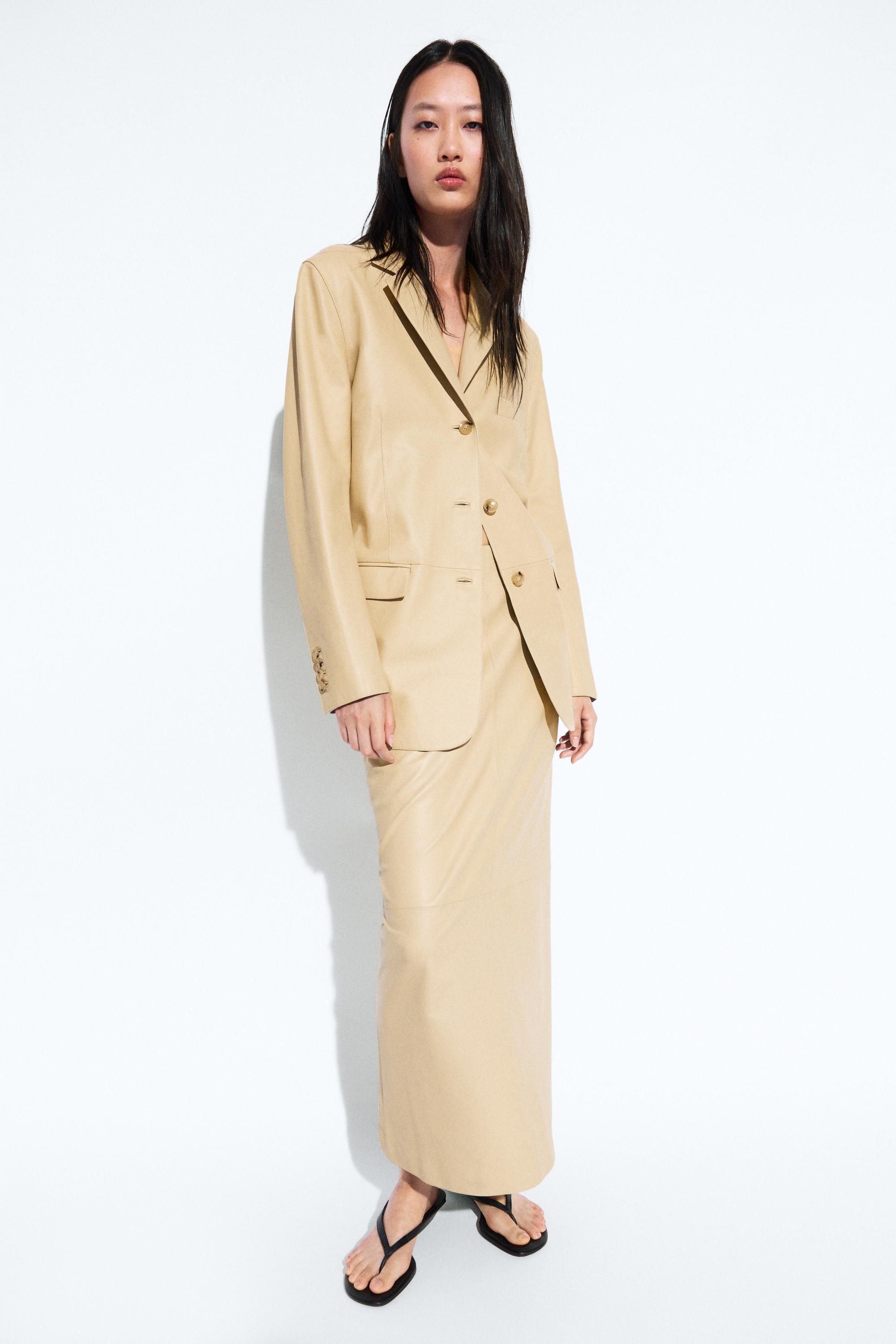 Nappa leather blazer Vanilla