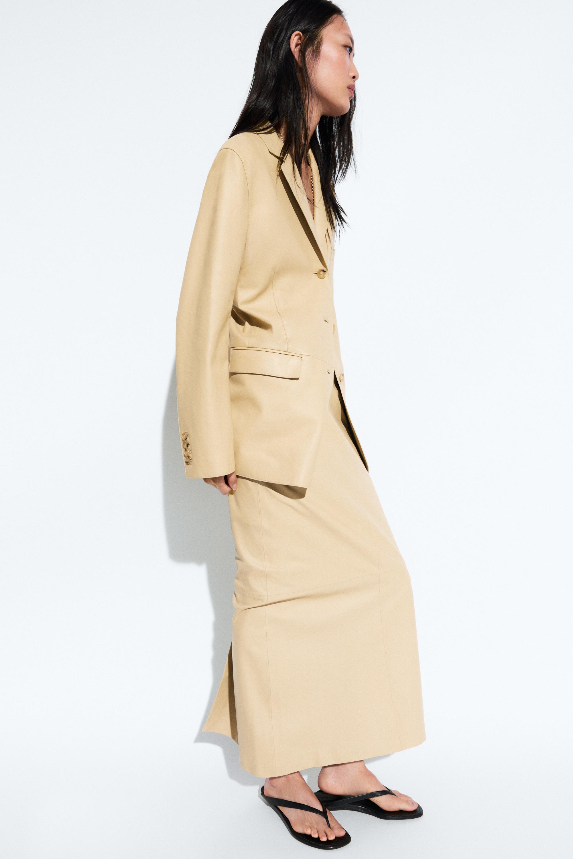 Nappa leather blazer Vanilla