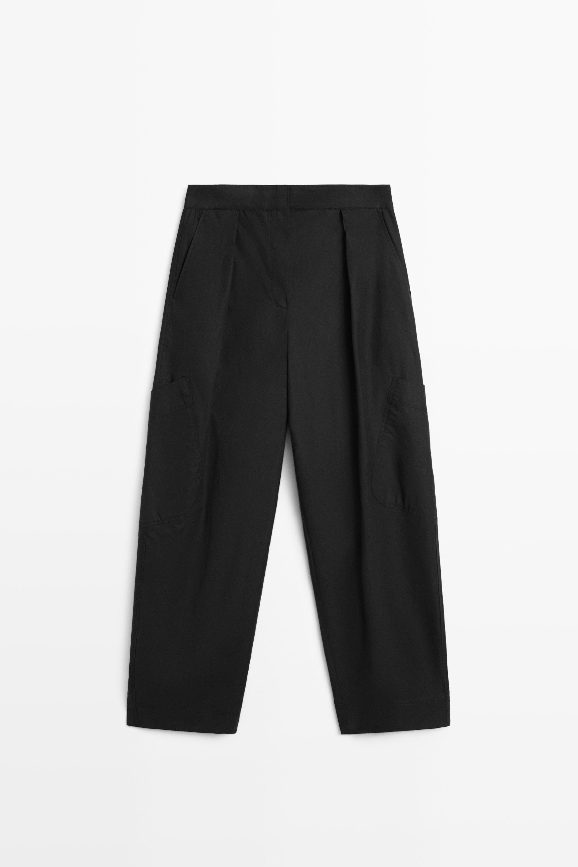 Barrel fit cargo pants Black