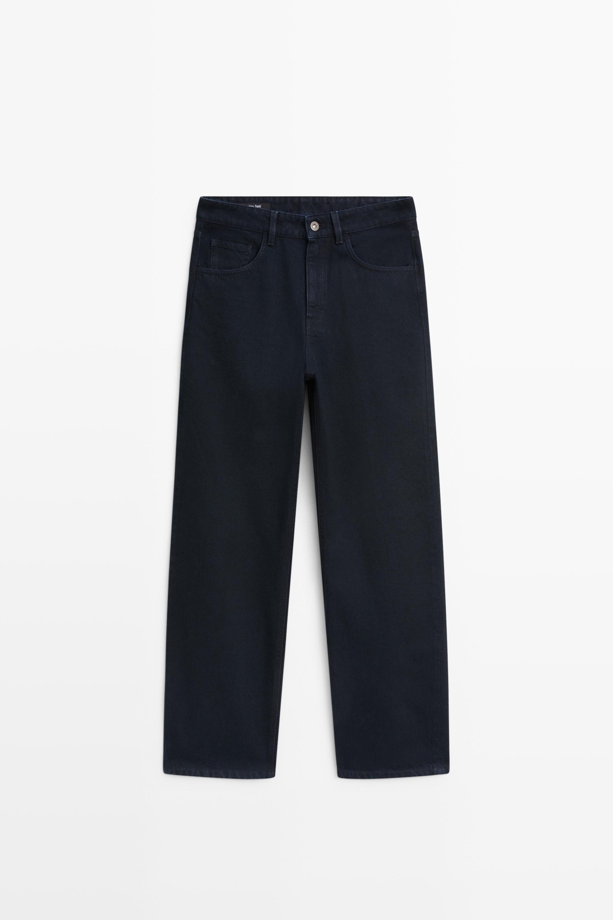 High-waist barrel fit jeans Navy Blue