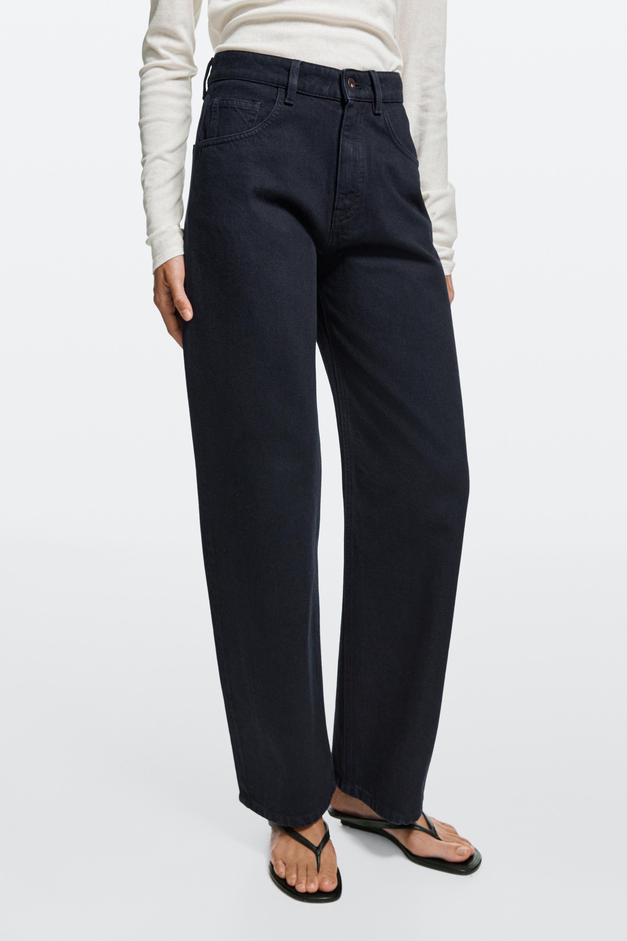 High-waist barrel fit jeans Navy Blue