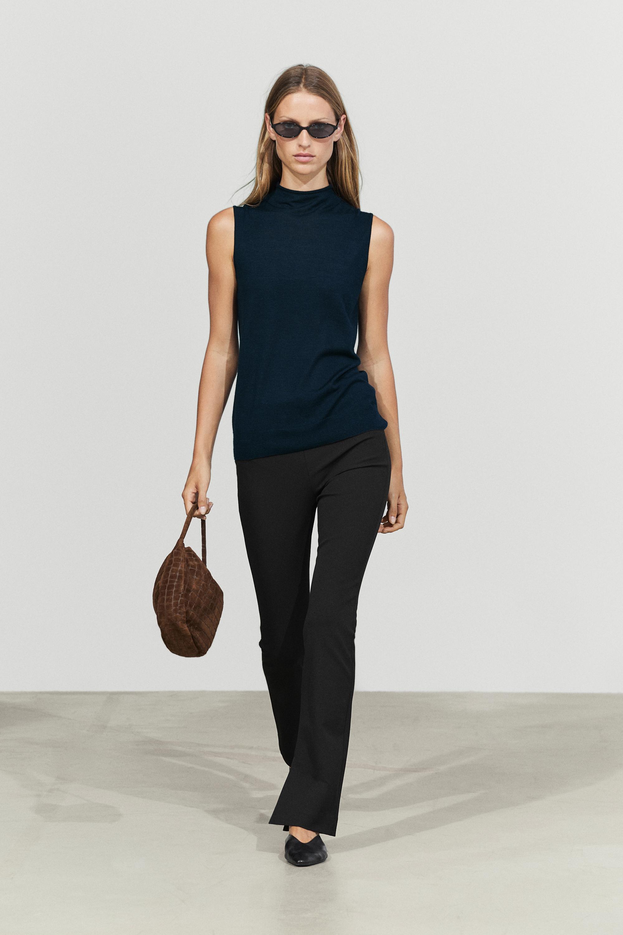 Technical flare fit pants Black