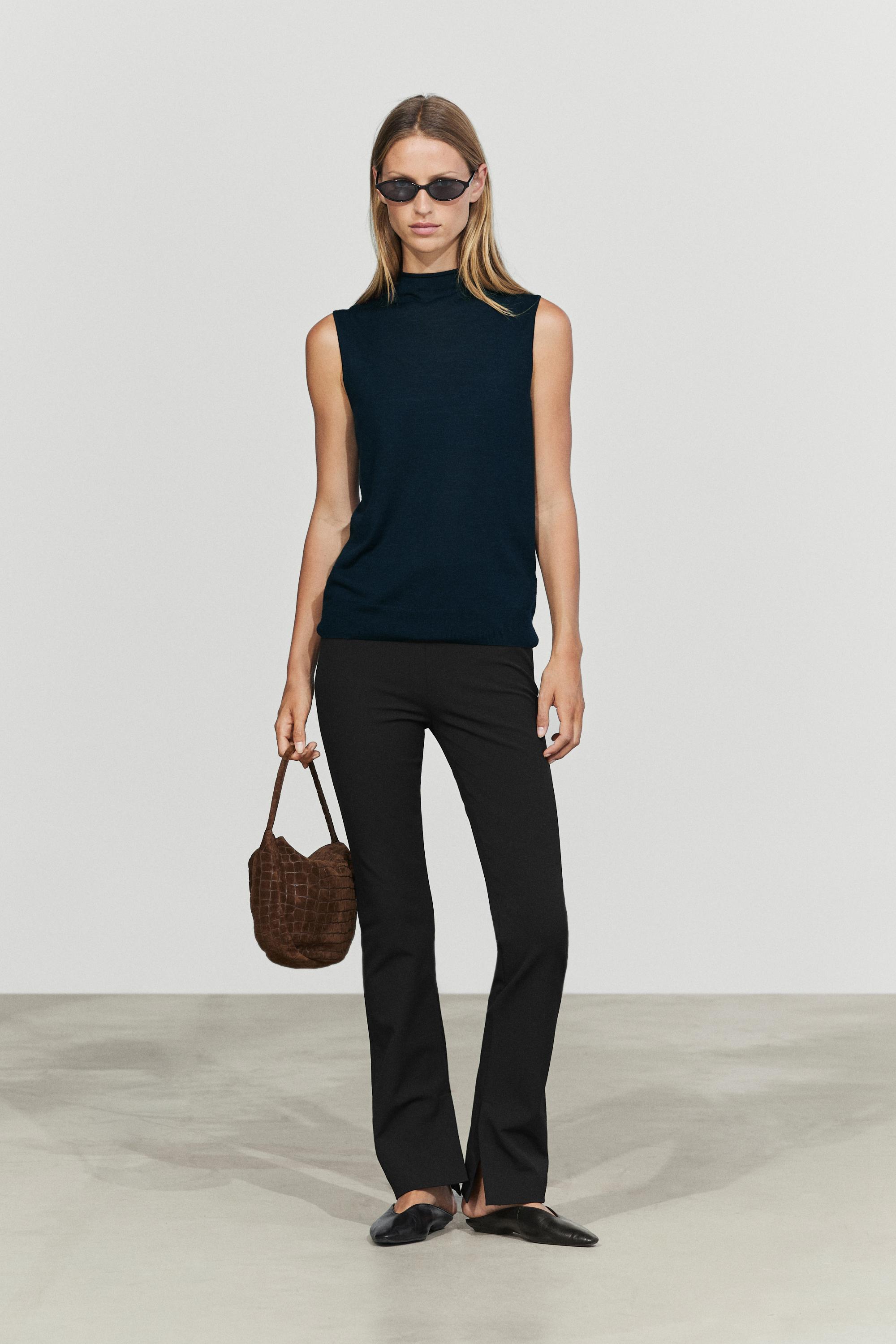 Technical flare fit pants Black