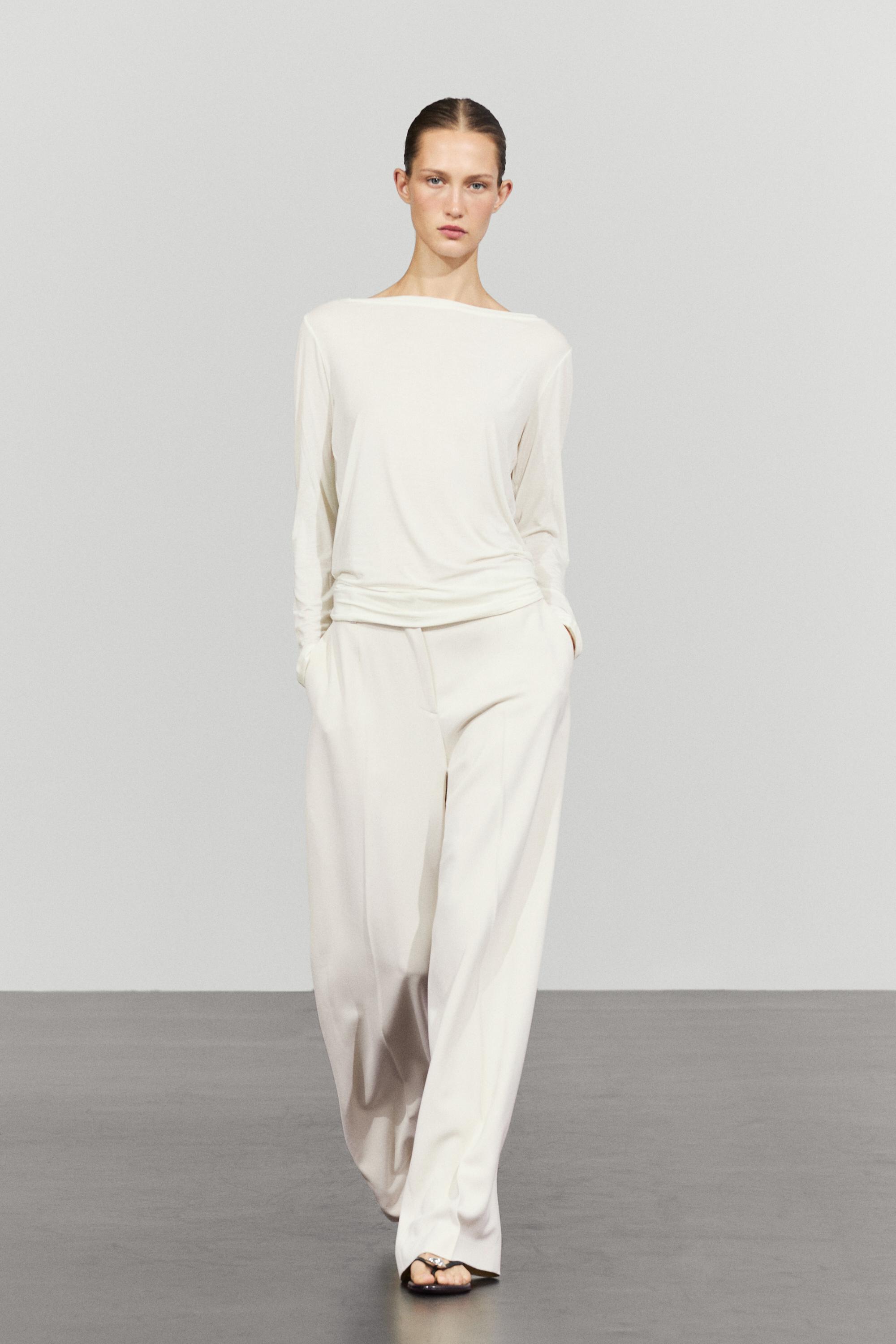 Flowing wide-leg pants Ice