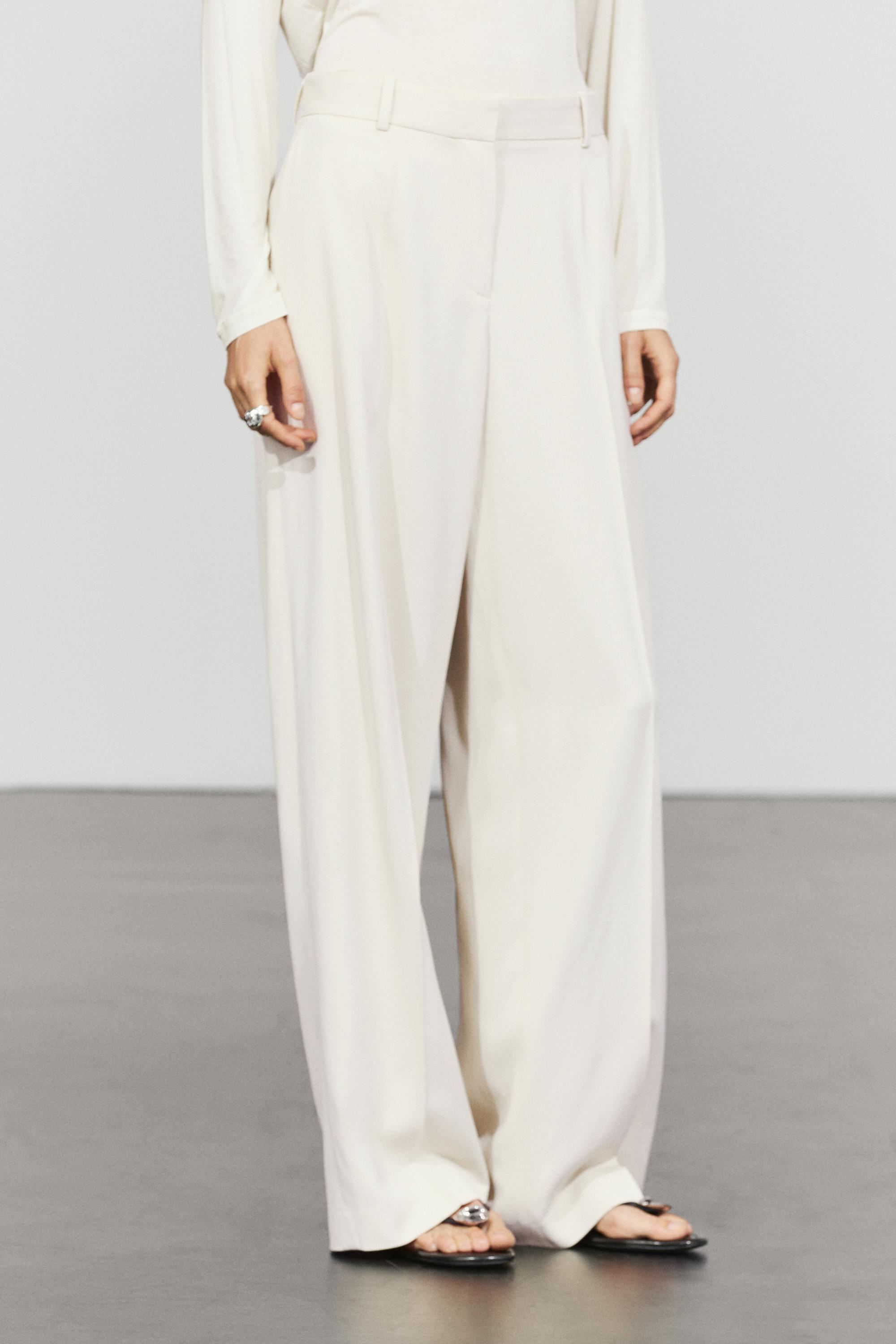 Flowing wide-leg pants Ice