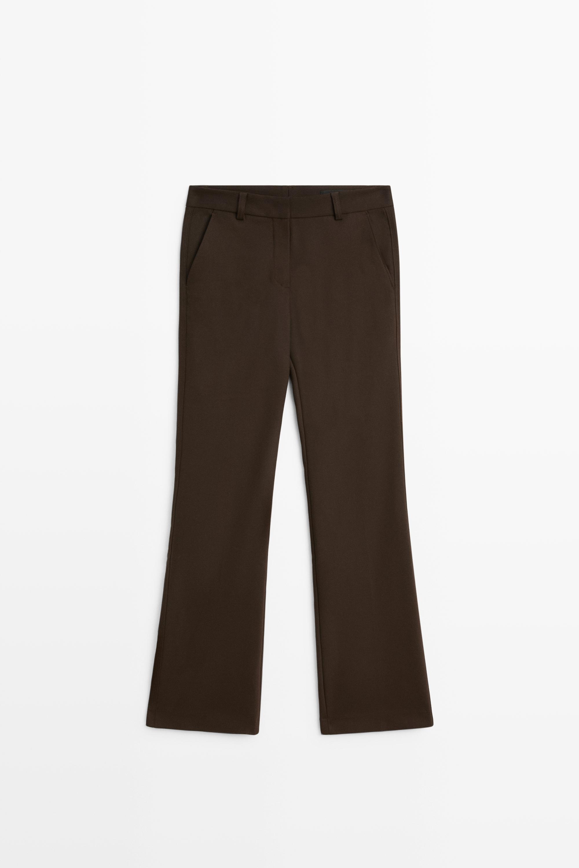 Technical flare fit pants Chocolate