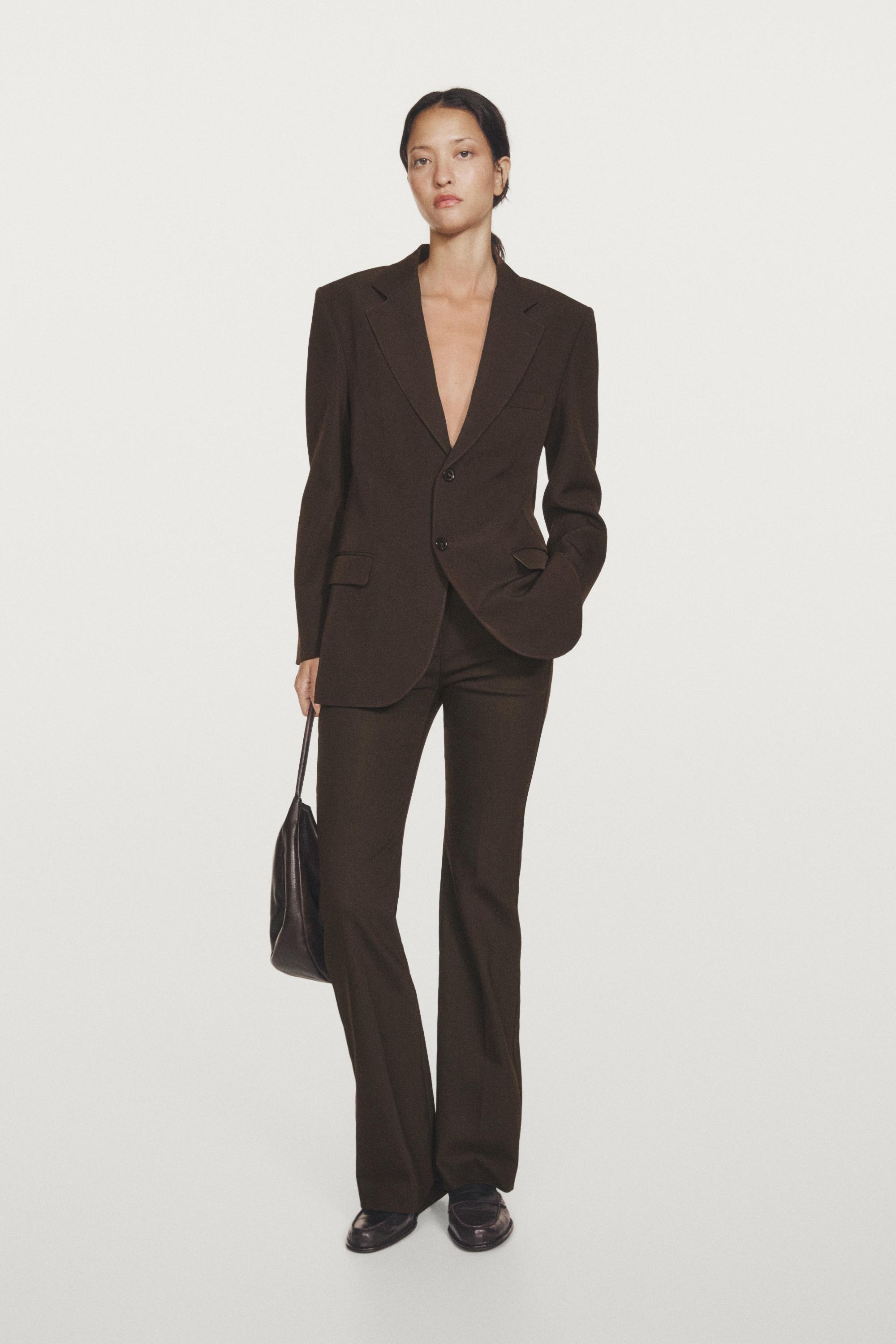 Technical flare fit pants Chocolate