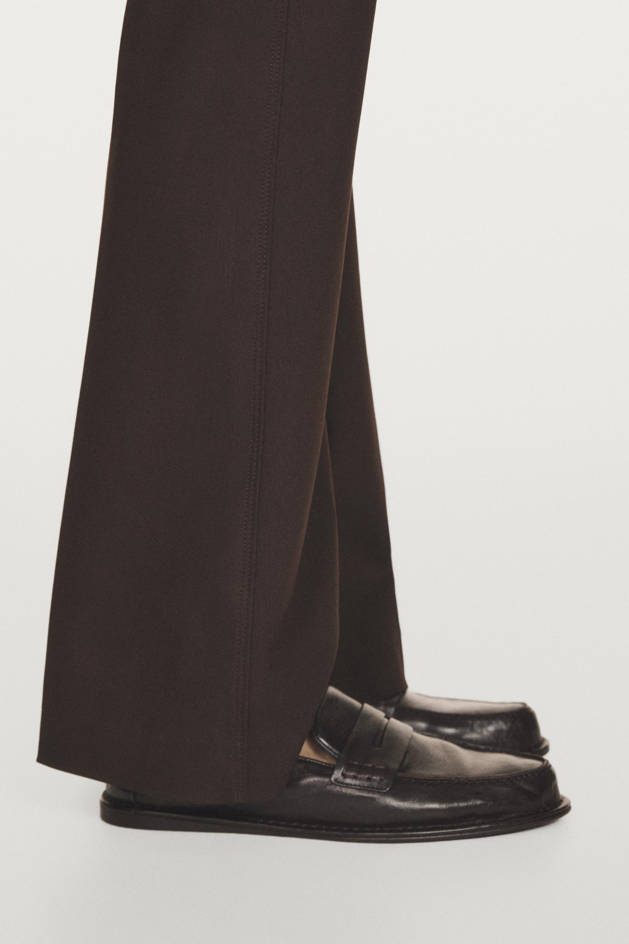 Technical flare fit pants Chocolate