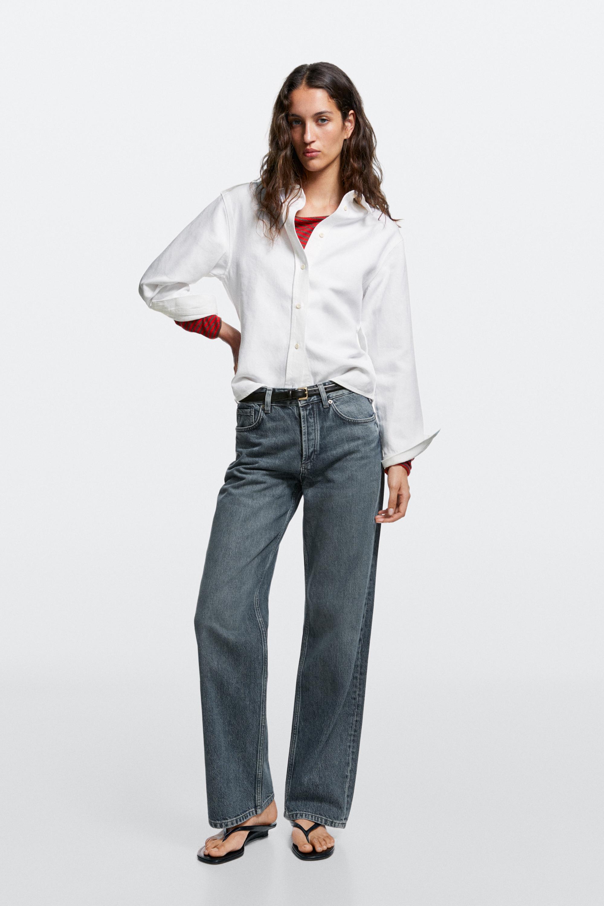 Mid-waist wide-leg jeans Medium Blue