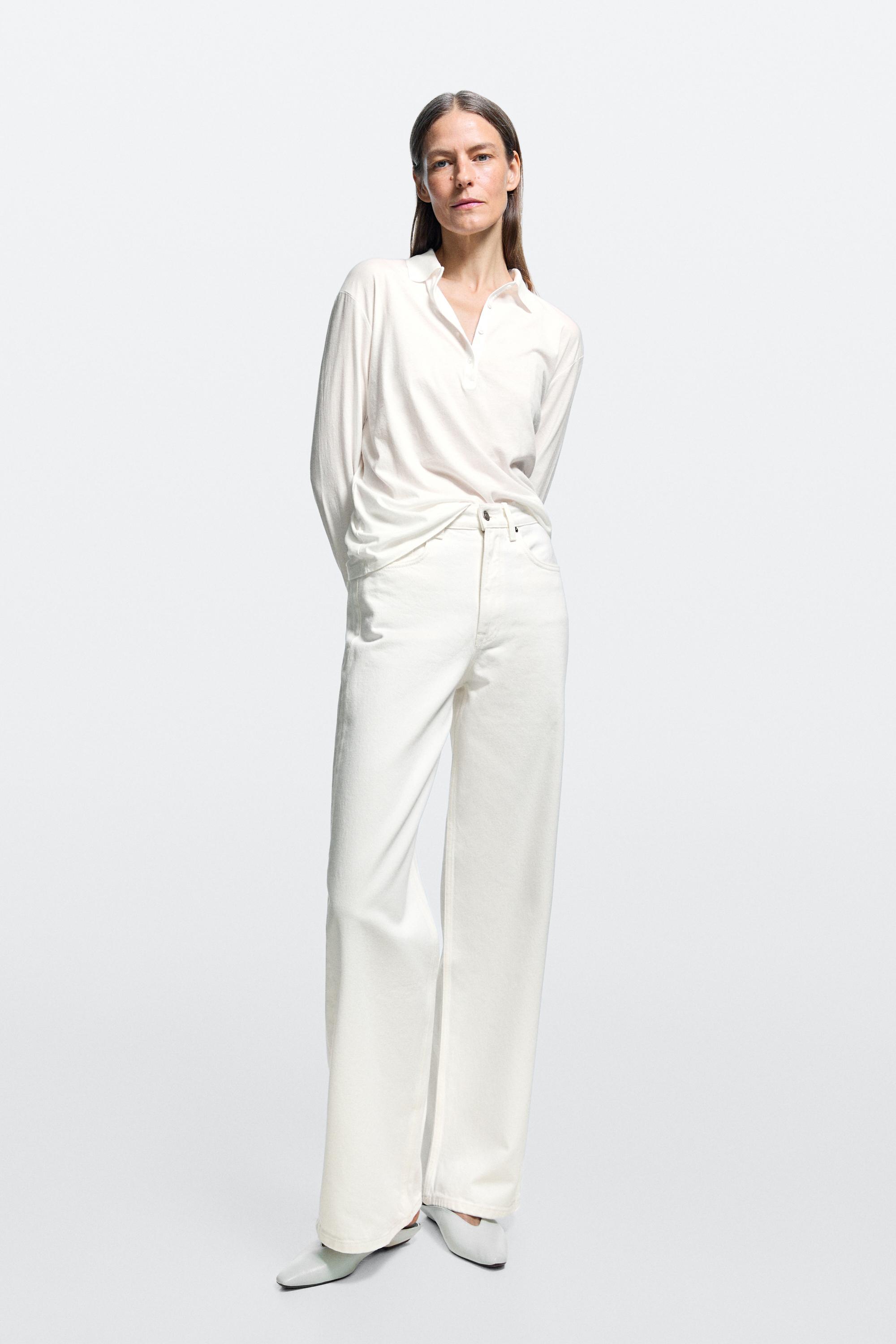 High-waist wide-leg jeans Off White