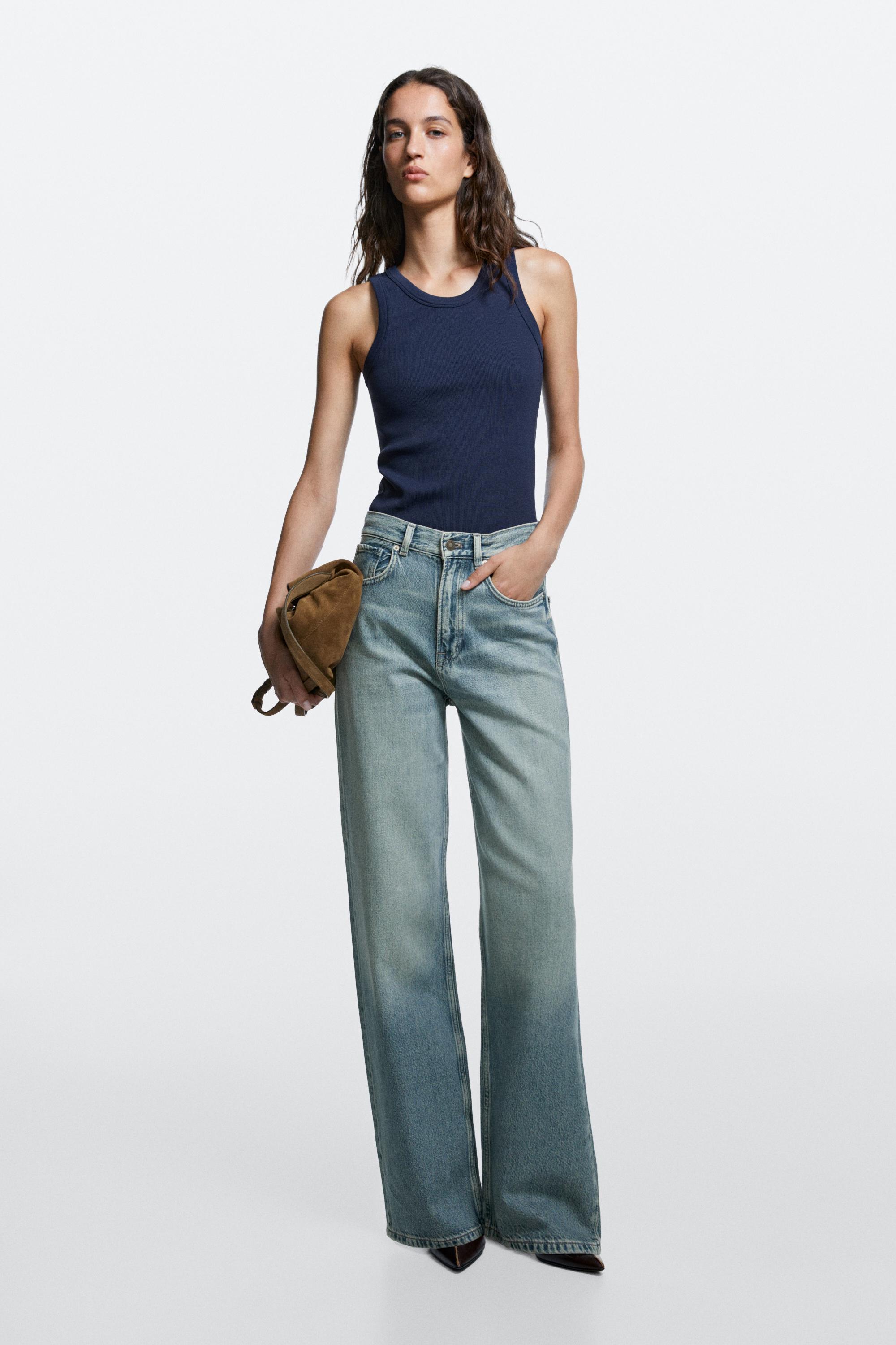 High-waist wide-leg jeans Blue