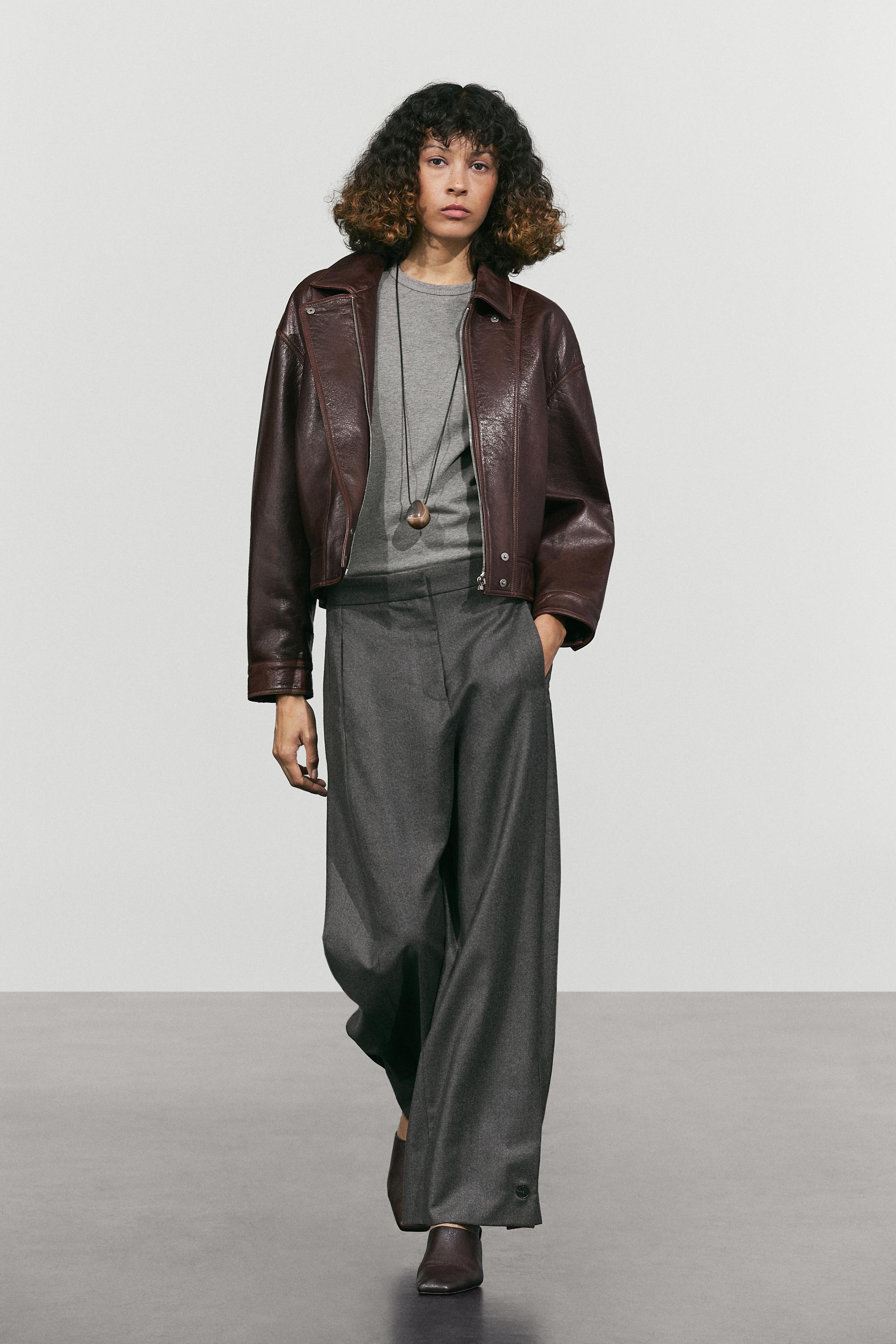 100% wool trousers with hem button detail Dark Grey
