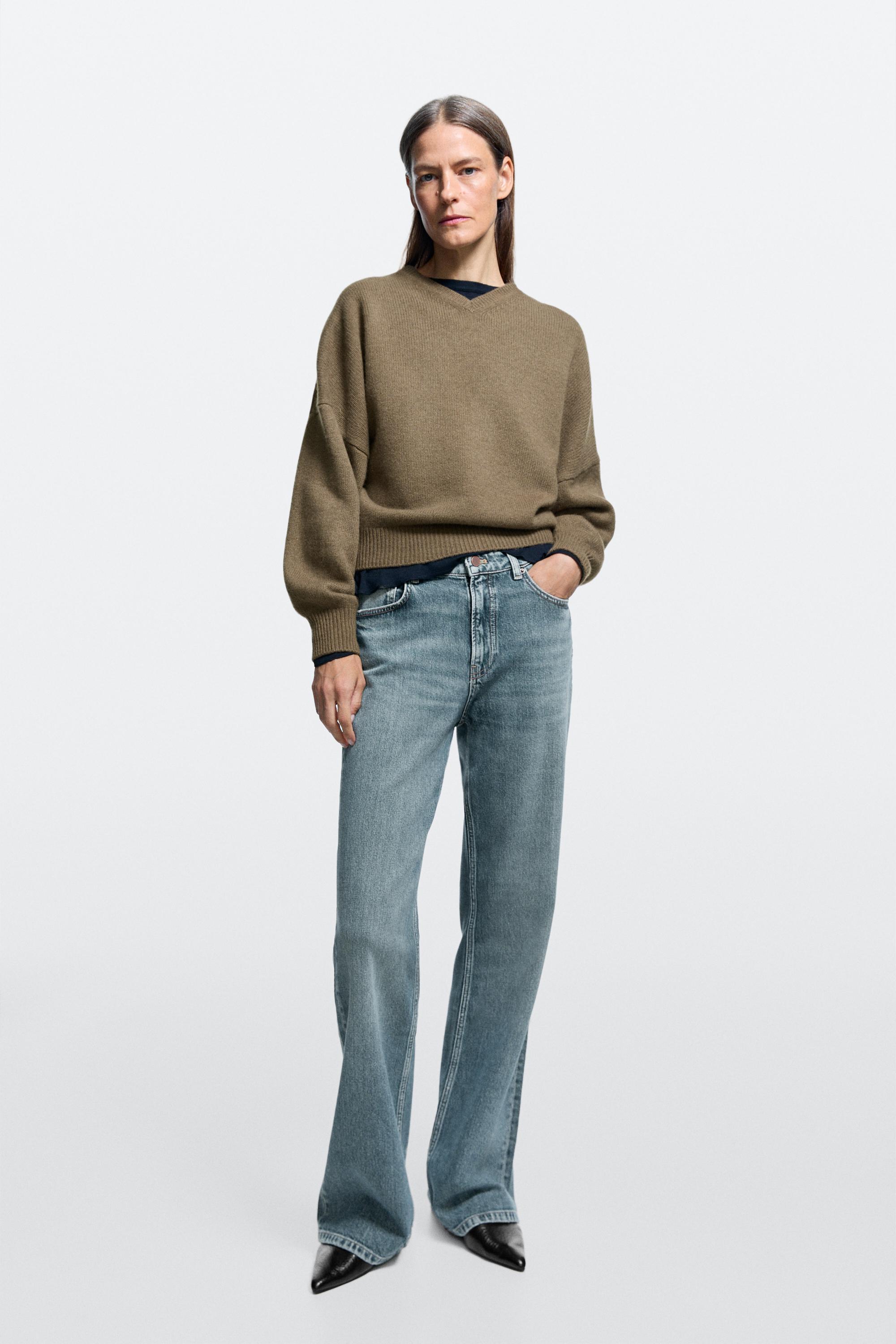 High-waist boot-cut jeans Medium Blue