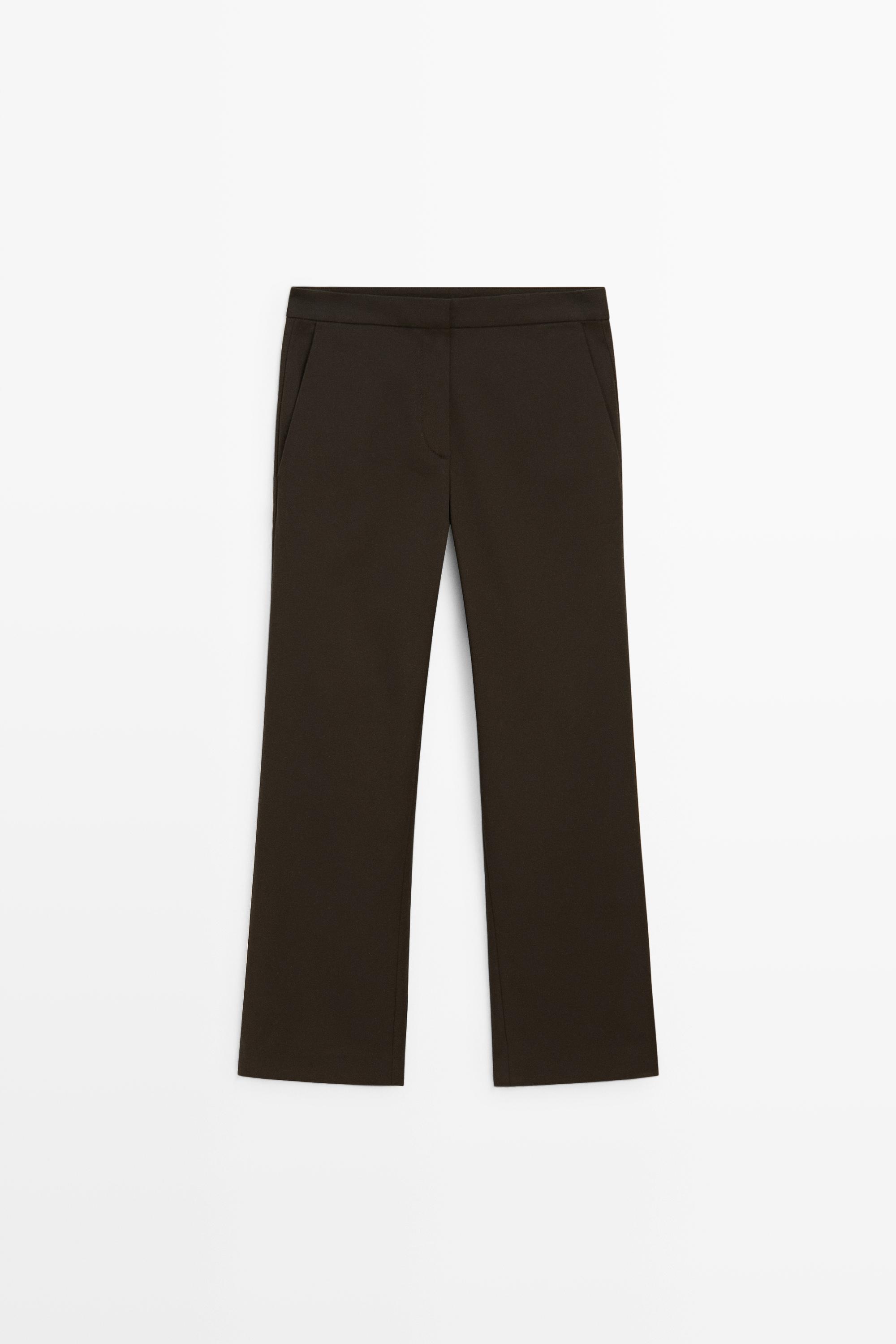 Stretch kick flare pants Chocolate