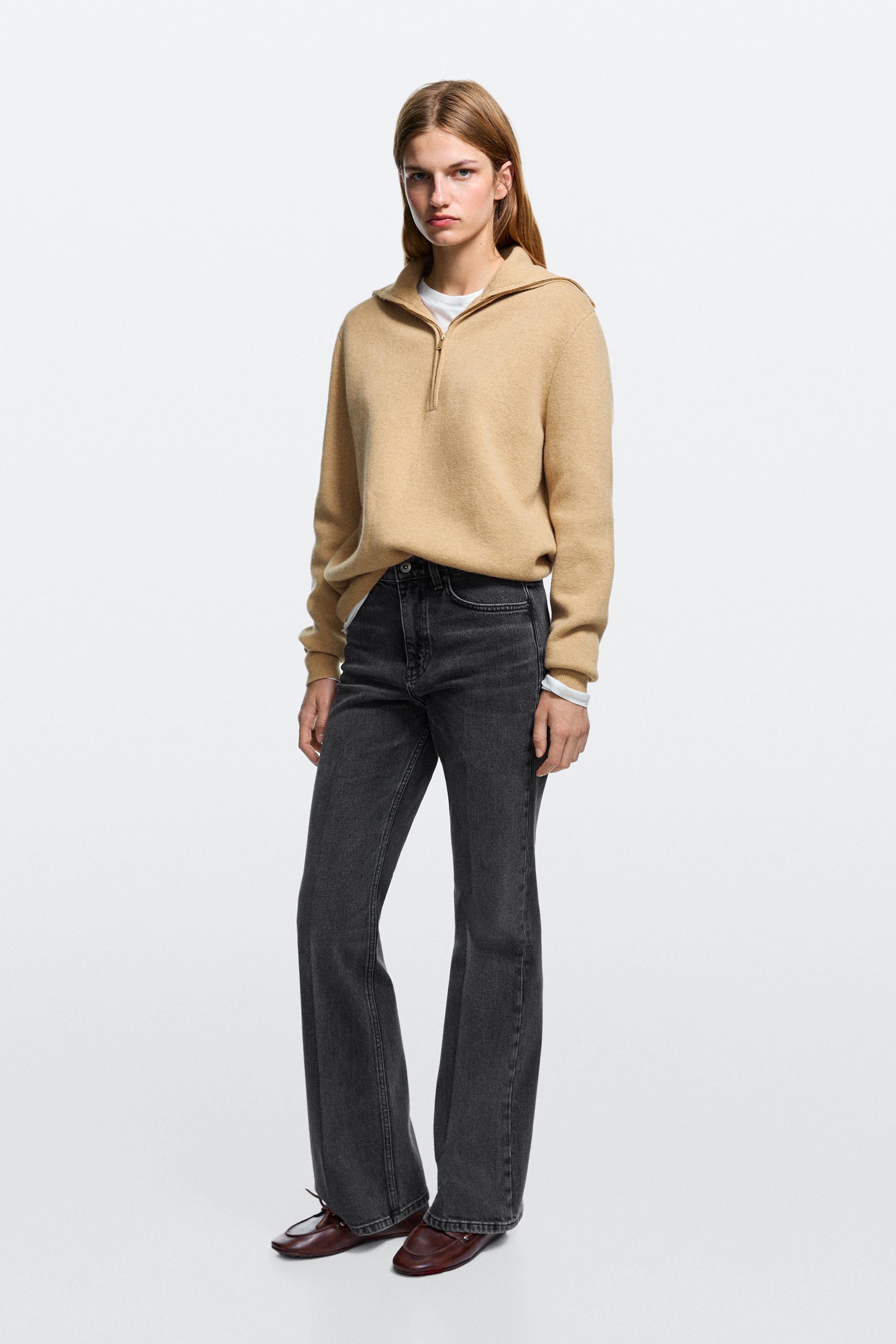 Mid-waist flare fit jeans Black