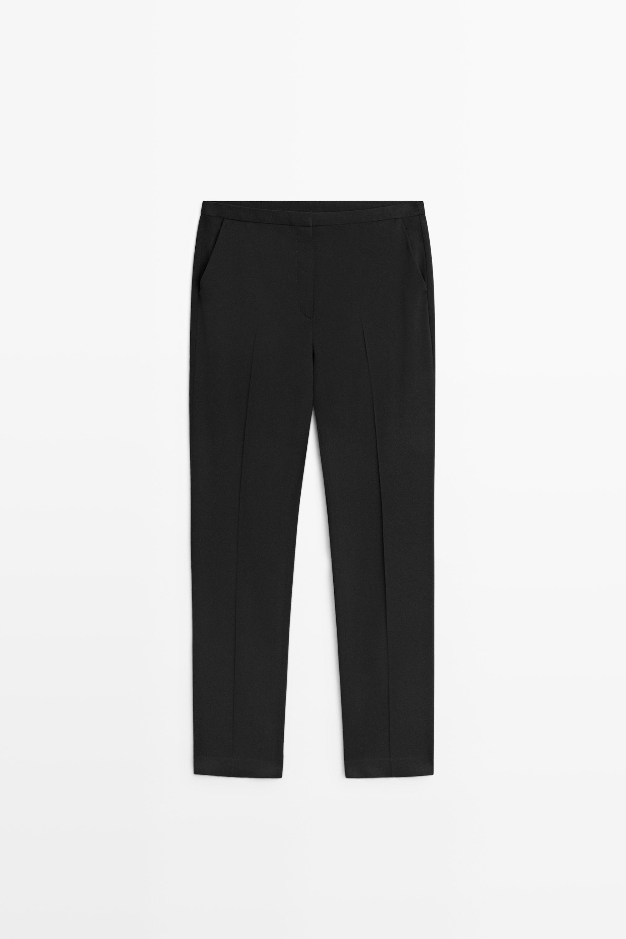100% wool suit pants Black