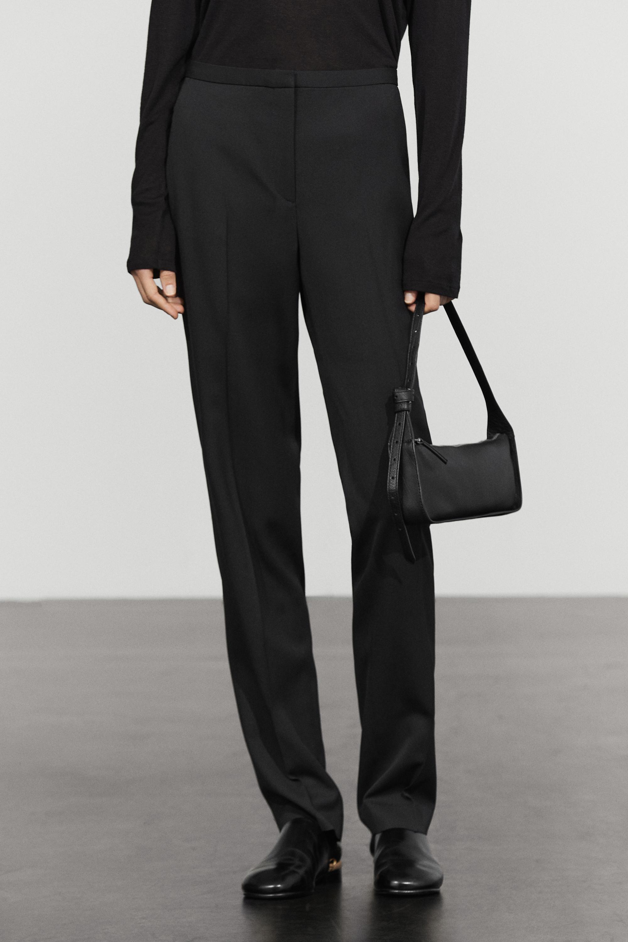 100% wool suit pants Black