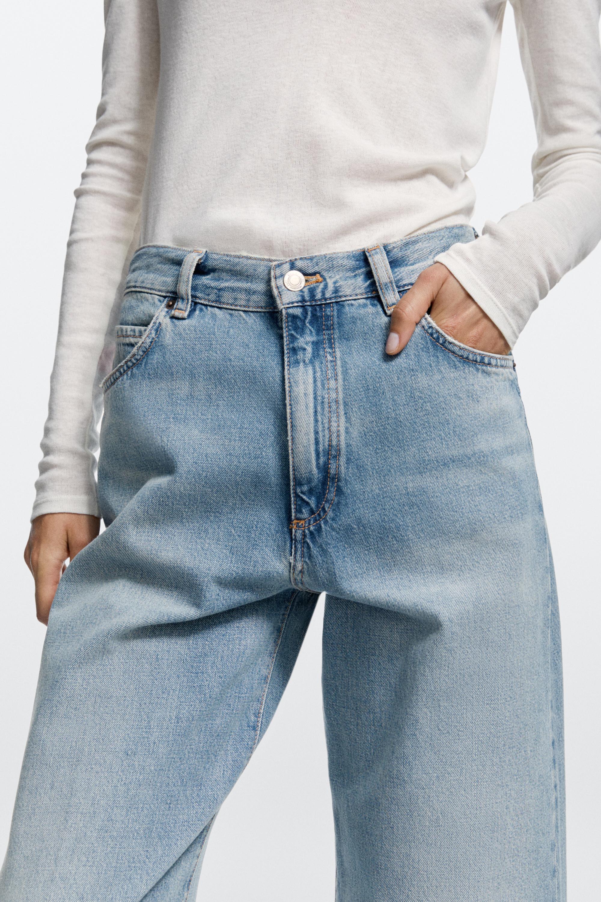 High-waist palazzo jeans Light Blue