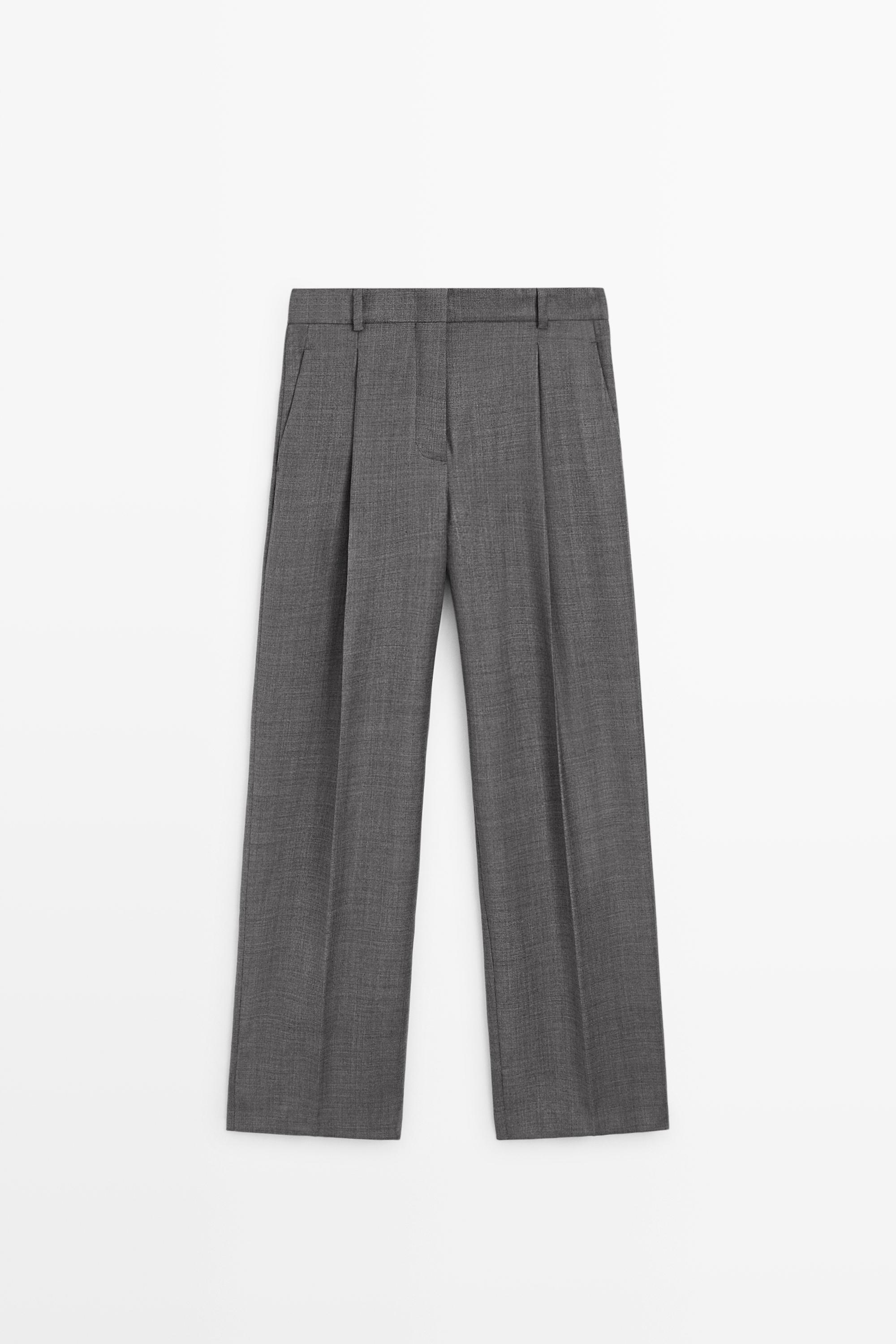100% wool suit pants Dark Grey