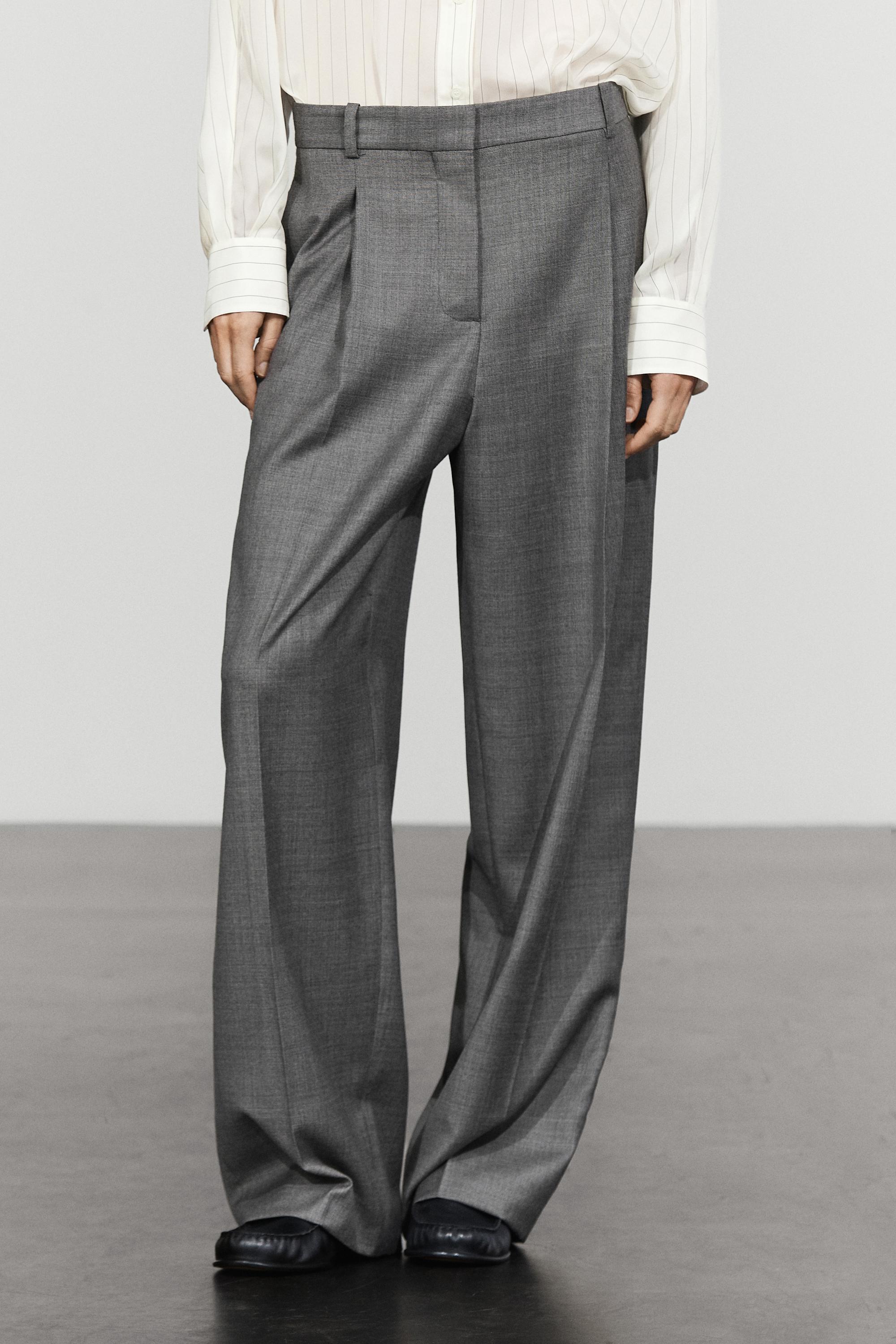 100% wool suit pants Dark Grey