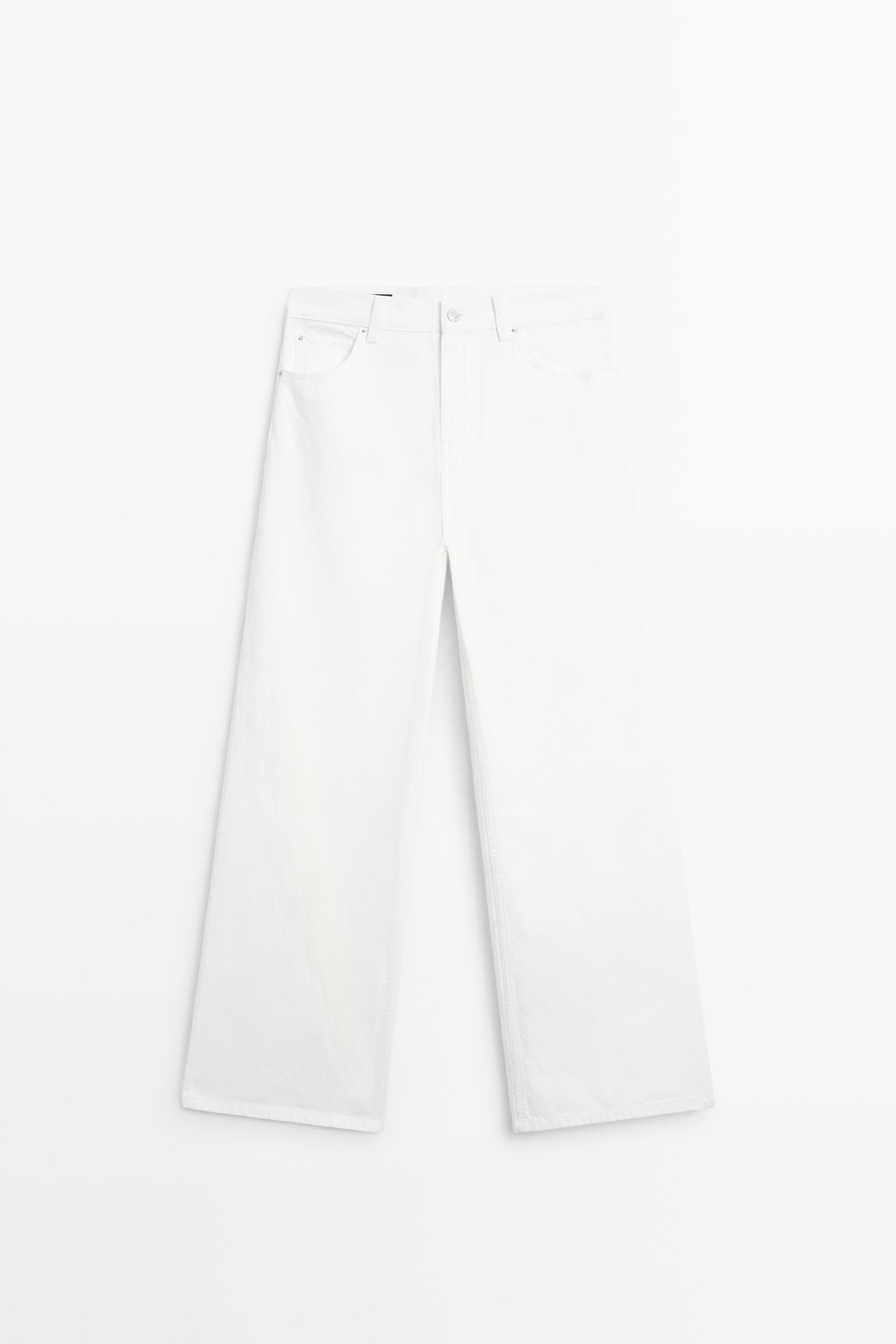 High-waist wide-leg jeans Off White