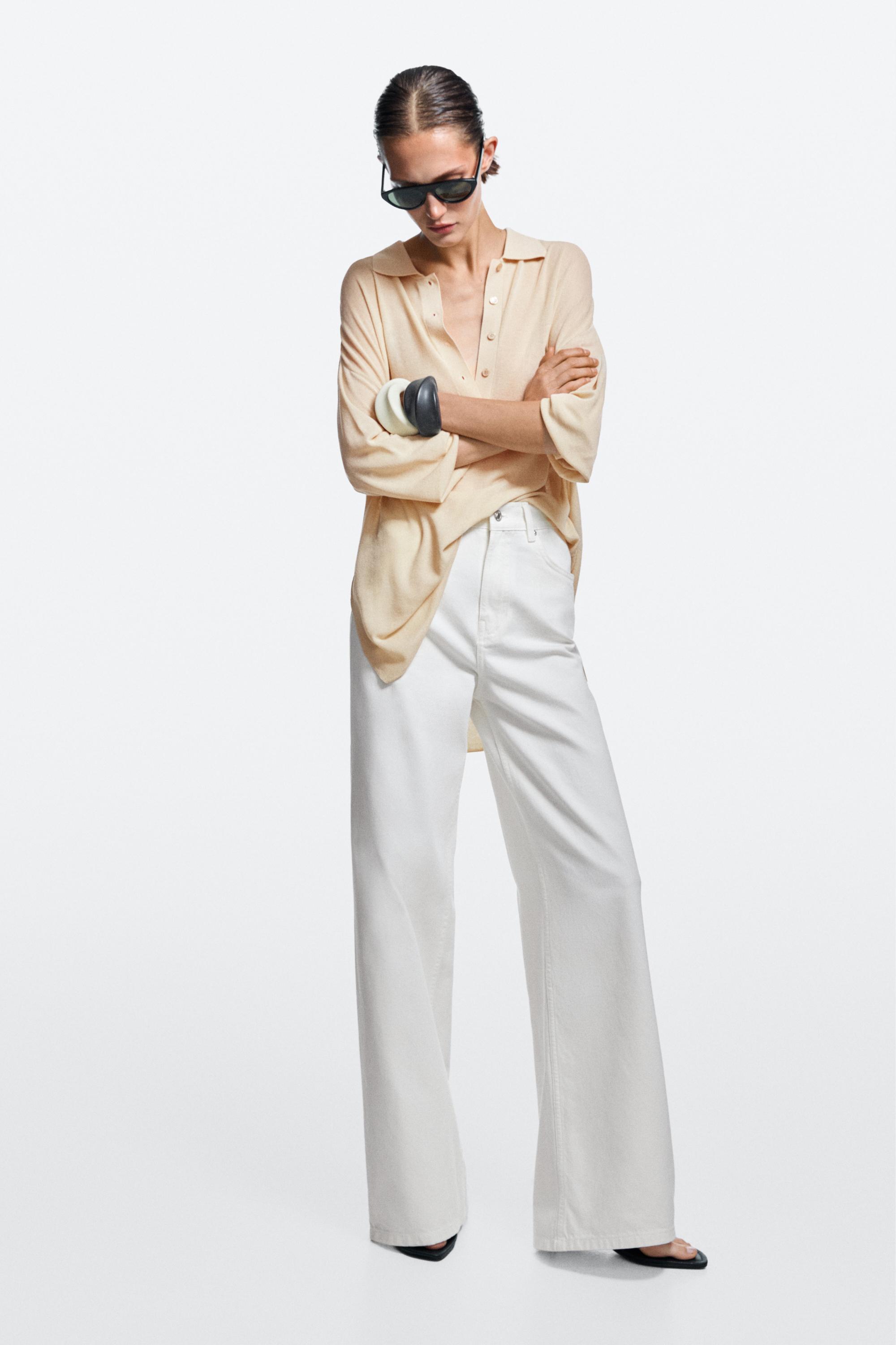 High-waist wide-leg jeans Off White