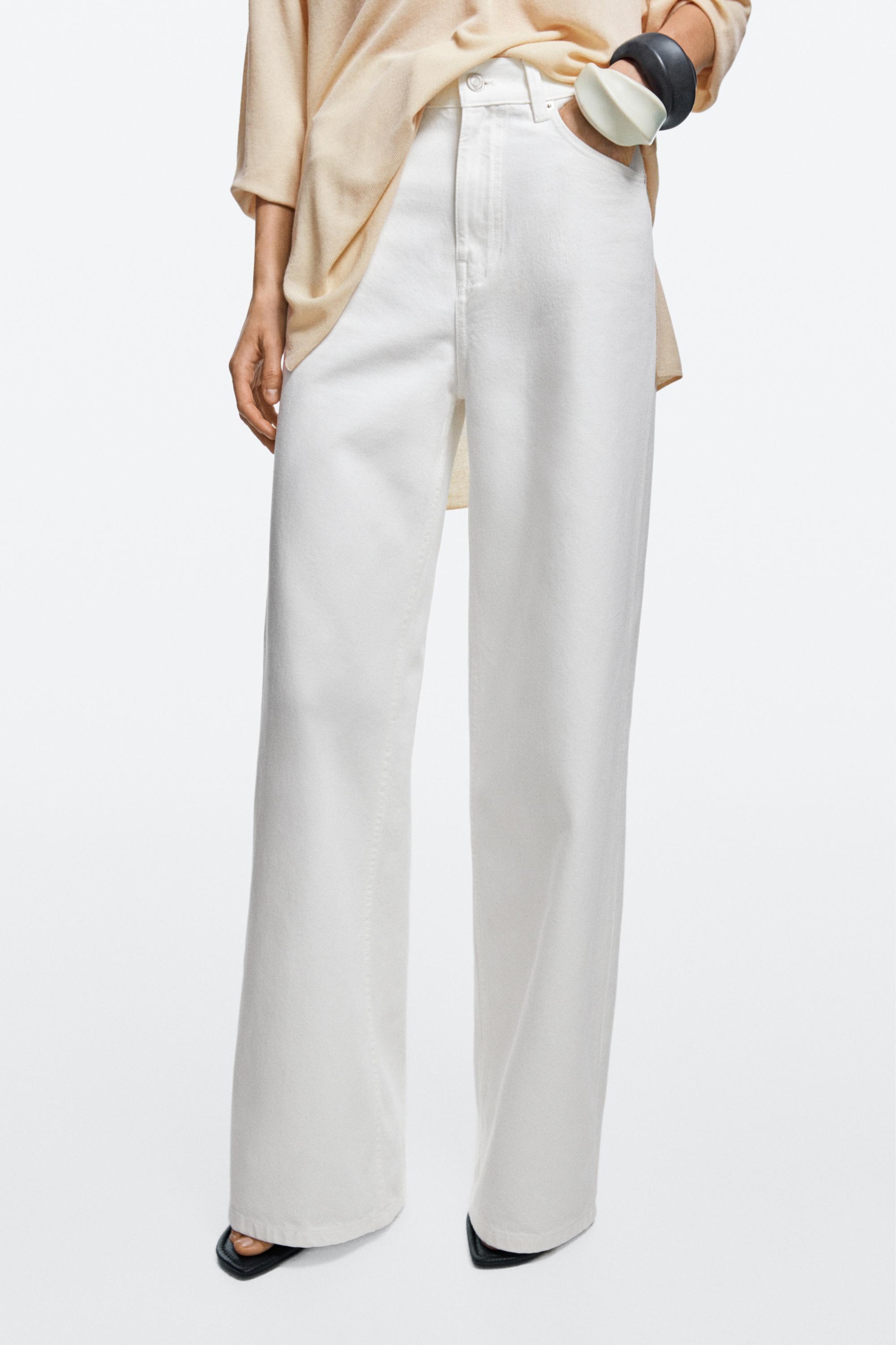 High-waist wide-leg jeans Off White